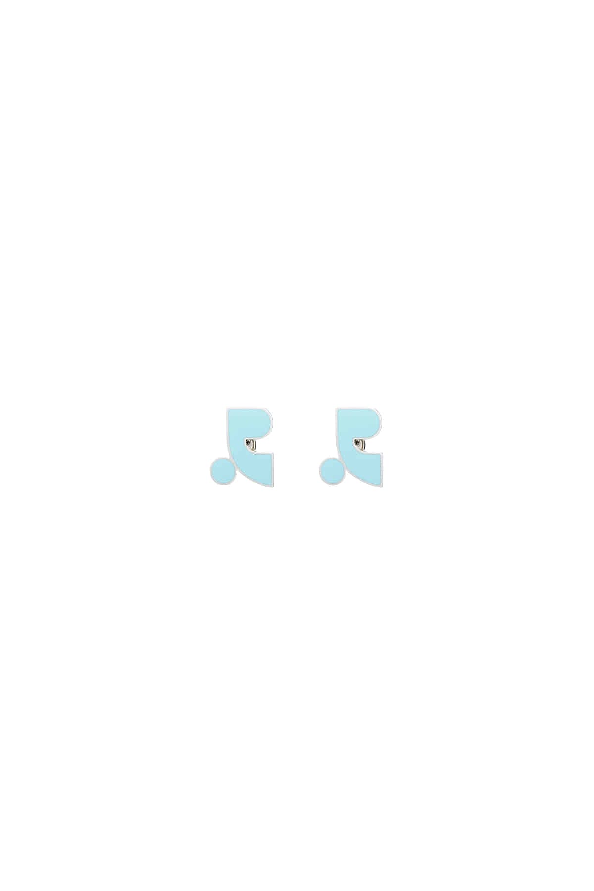 LOGO EPOXY EARRING - SKY BLUE