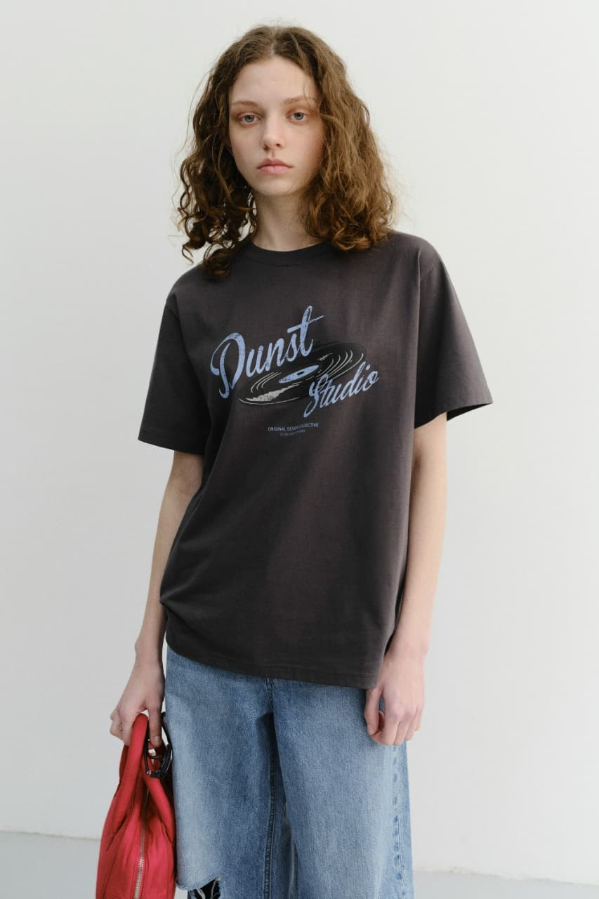 UNISEX VINYL T-SHIRT CHARCOAL GREY_UDTS6B144CG