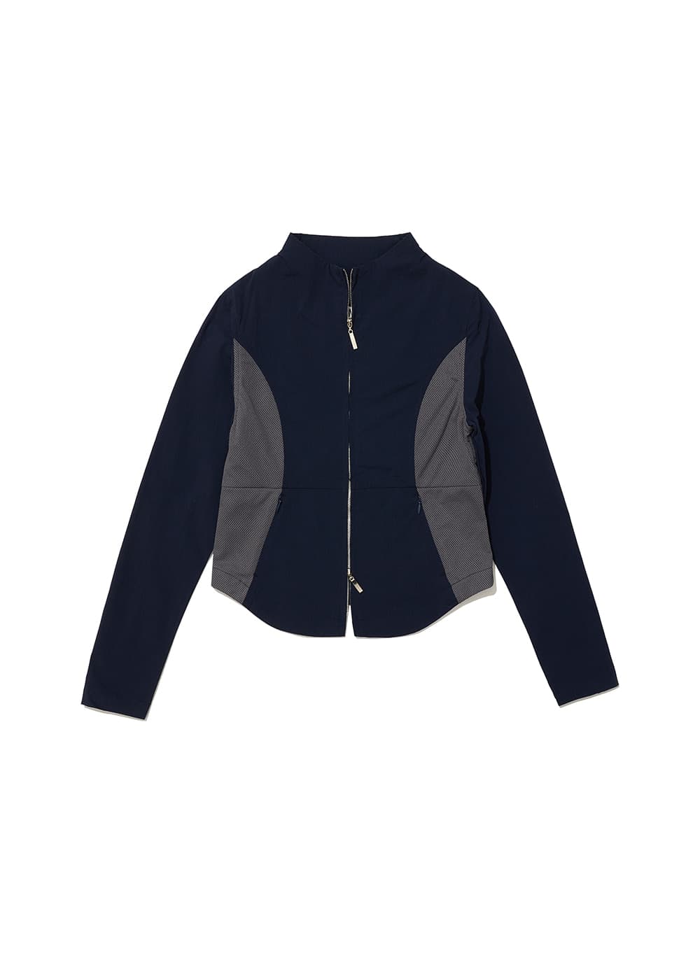MESH LAYER ZIP-UP JACKET_NAVY