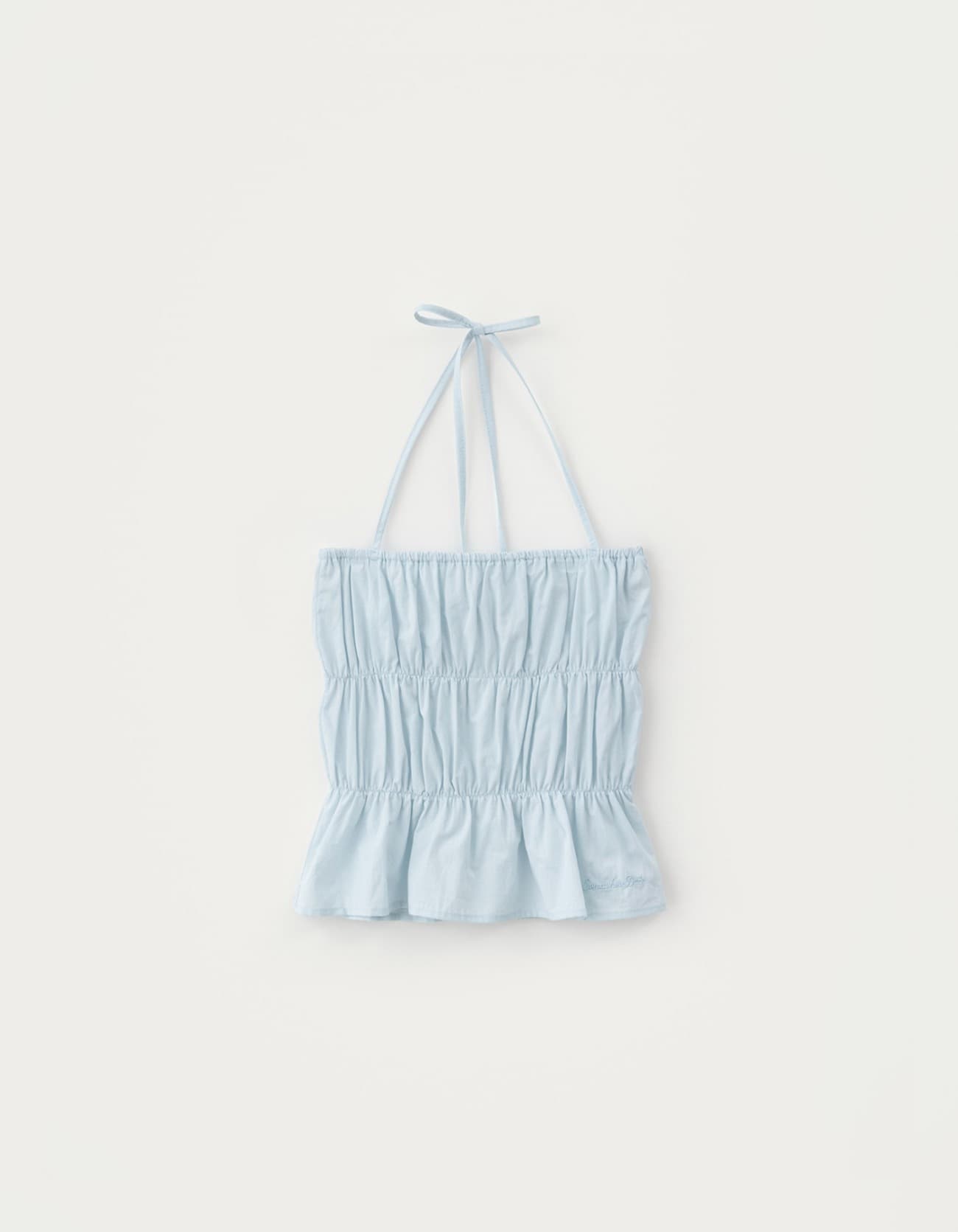 Bay Halter Blouse - Light Blue