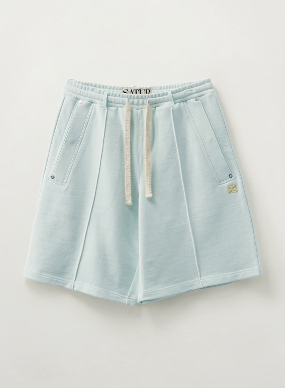Teo Cotton Bermuda Pants - Ice Blue
