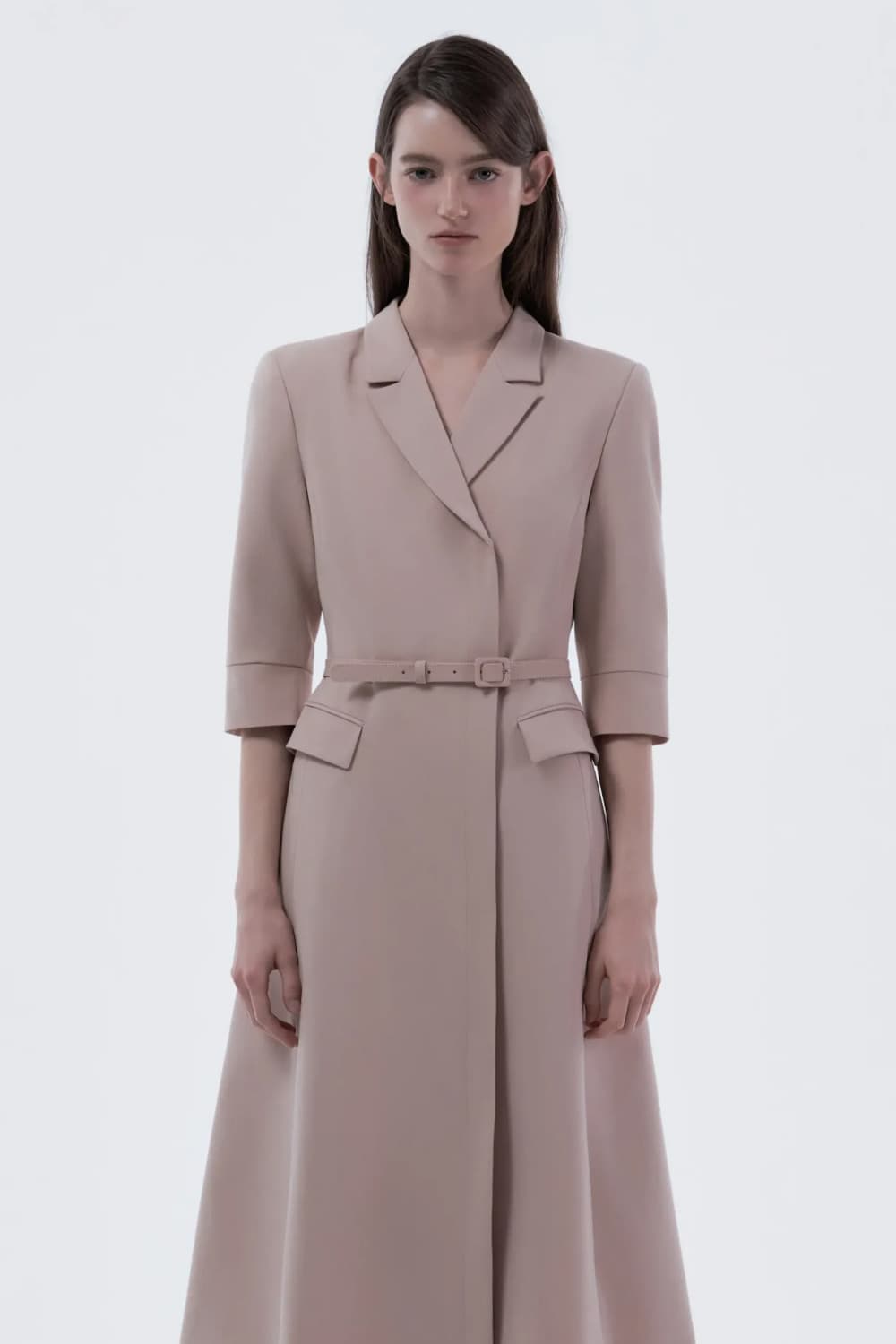Jenn Long Belted Dress - Pink