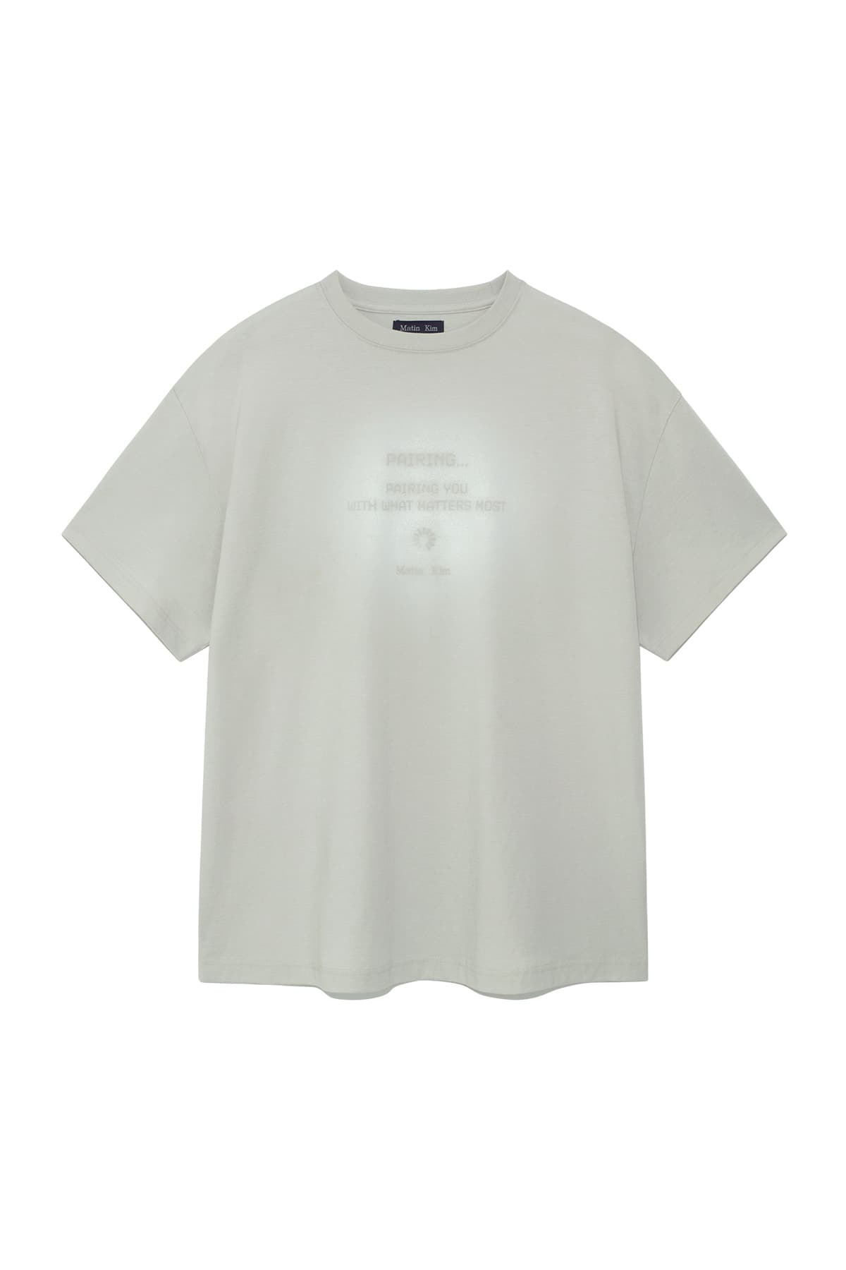 PAIRING LOGO PRINTING TOP FOR MEN IN LIGHT GREY