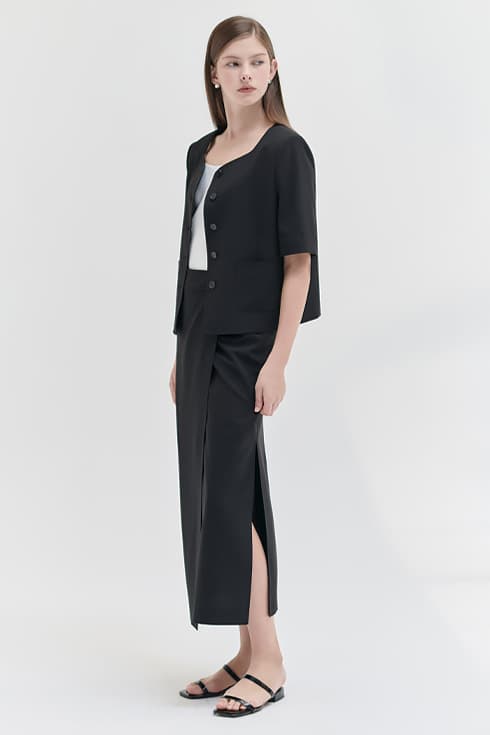 24N summer wrap skirt [BK]