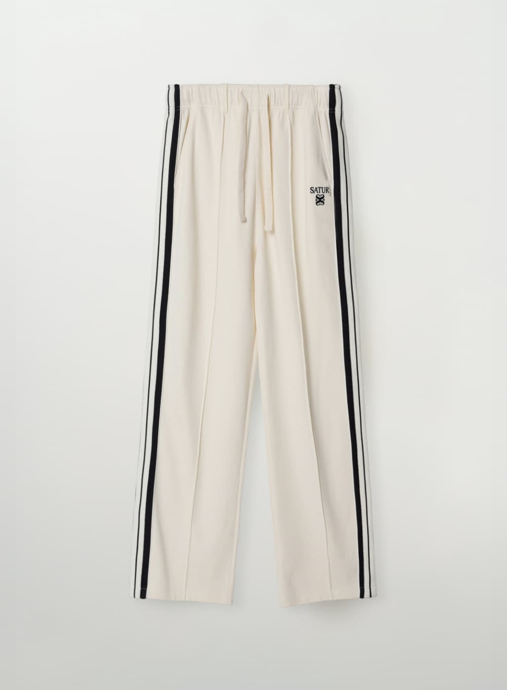 (W) Lawton Lining Track Pants - Cream Black