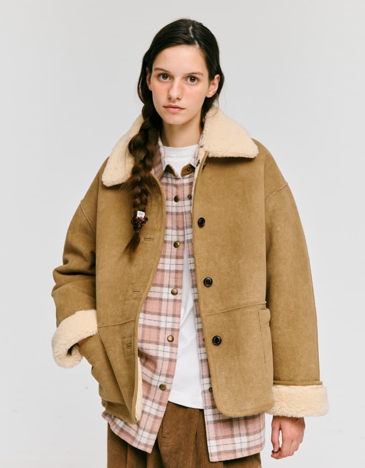 reversible shearing mustang - camel