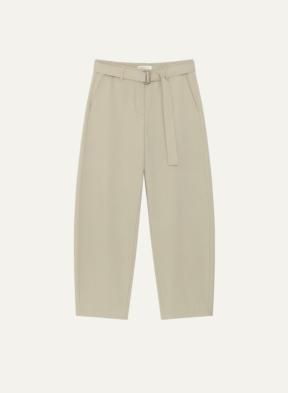 Belted Curve Pants Sage Taupe