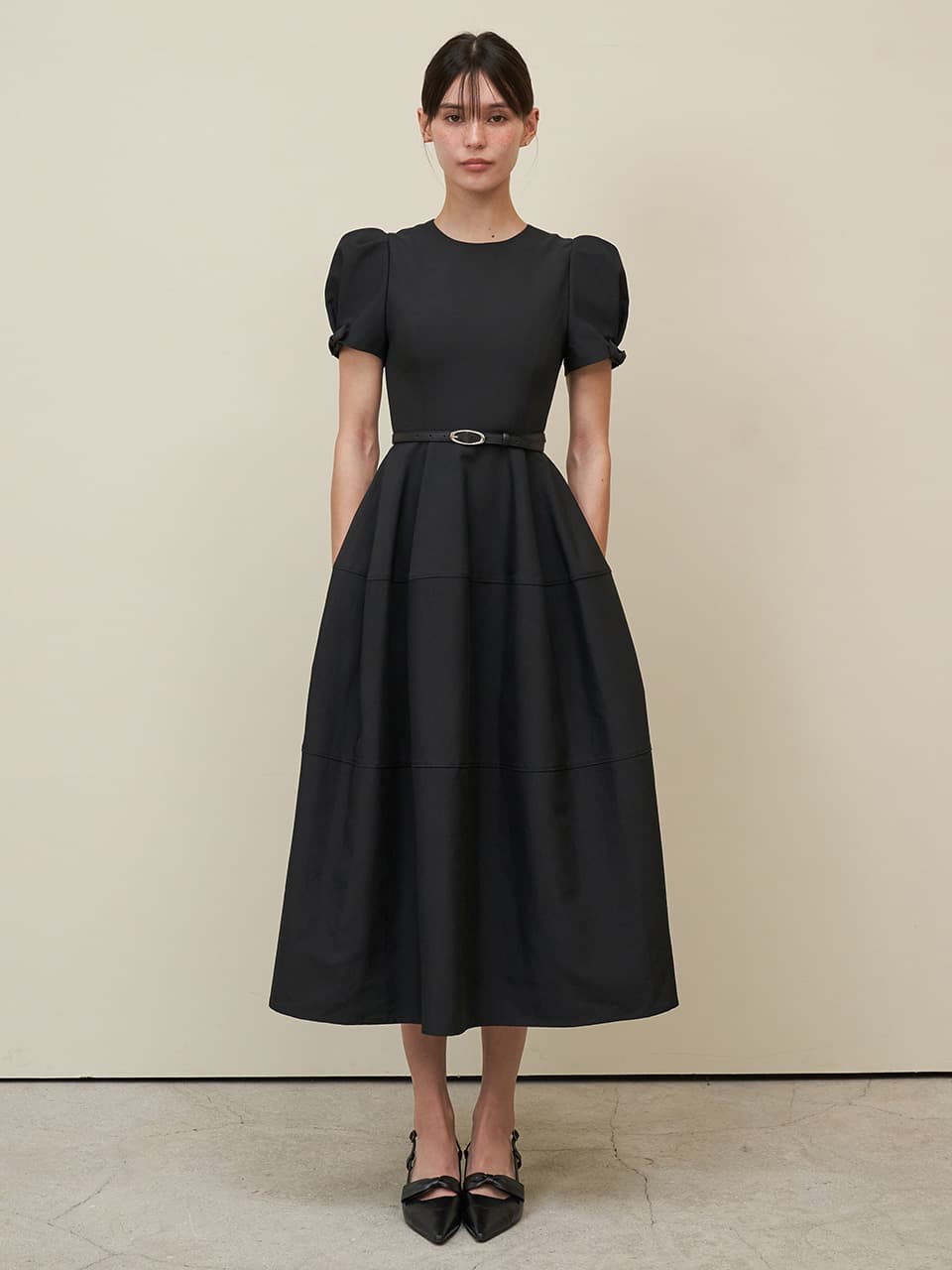 Ribbon Puff Dress(2color)