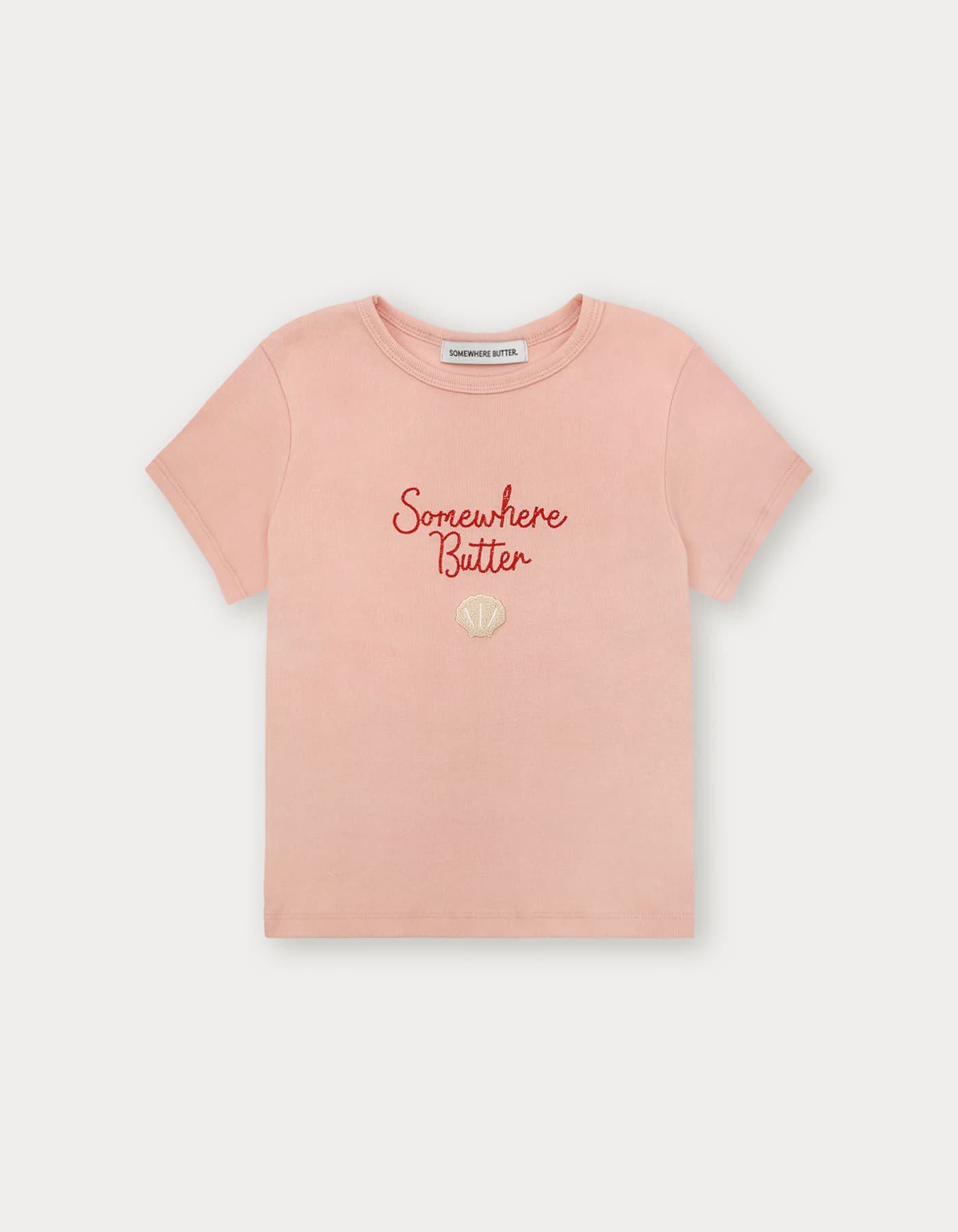 Boucle Shell Logo Top - Pink