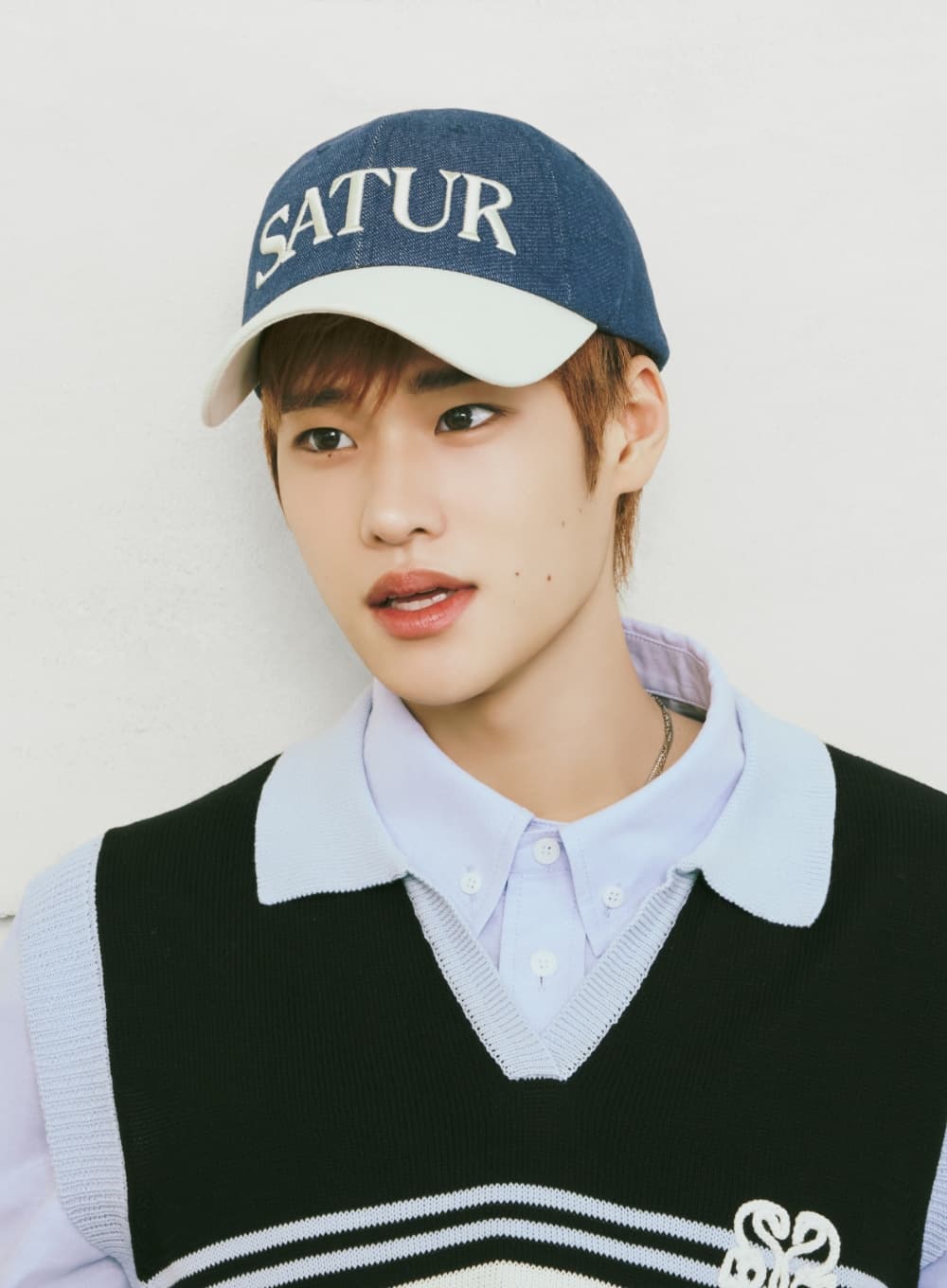 [RIIZE's Pick] Vintage Casual Volume Embroidery Ball Cap - Blue