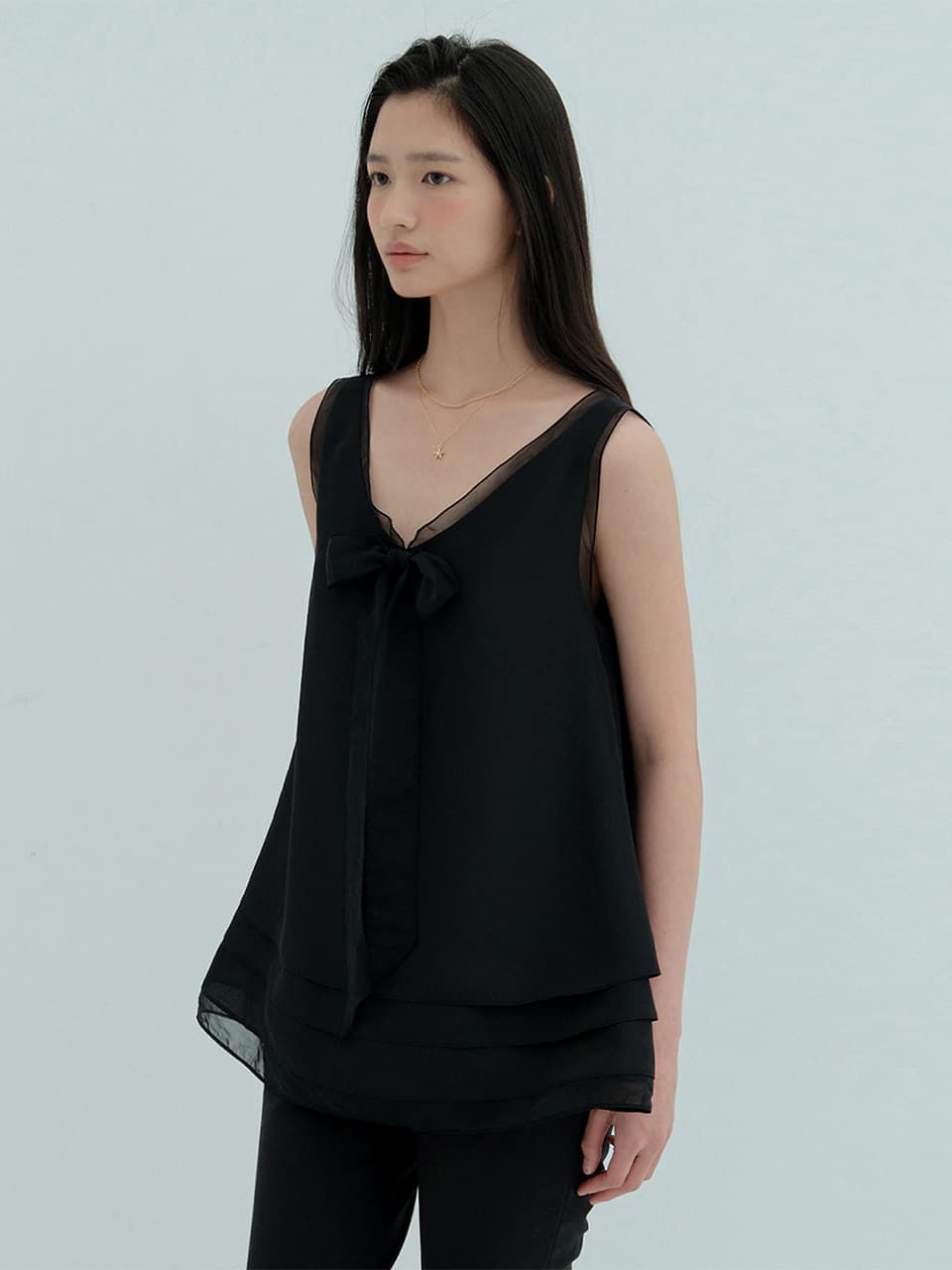 Minette Ribbon Sleeveless(2Color)