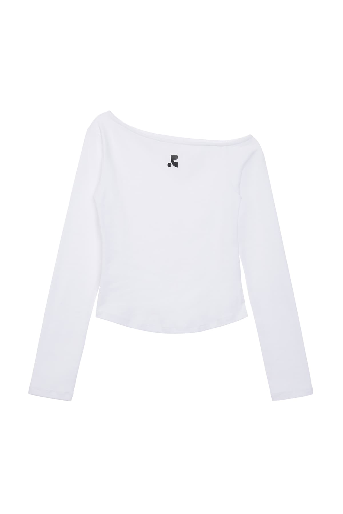 ONE SHOULDER LONG SLEEVE TOP - WHITE