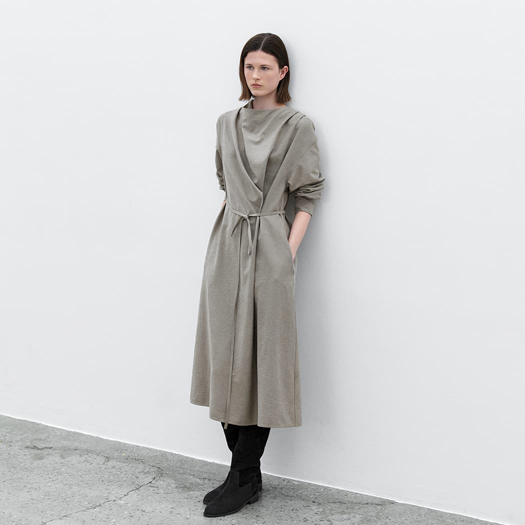 (OP-6303)COWL NECK LONG ONE PIECE S