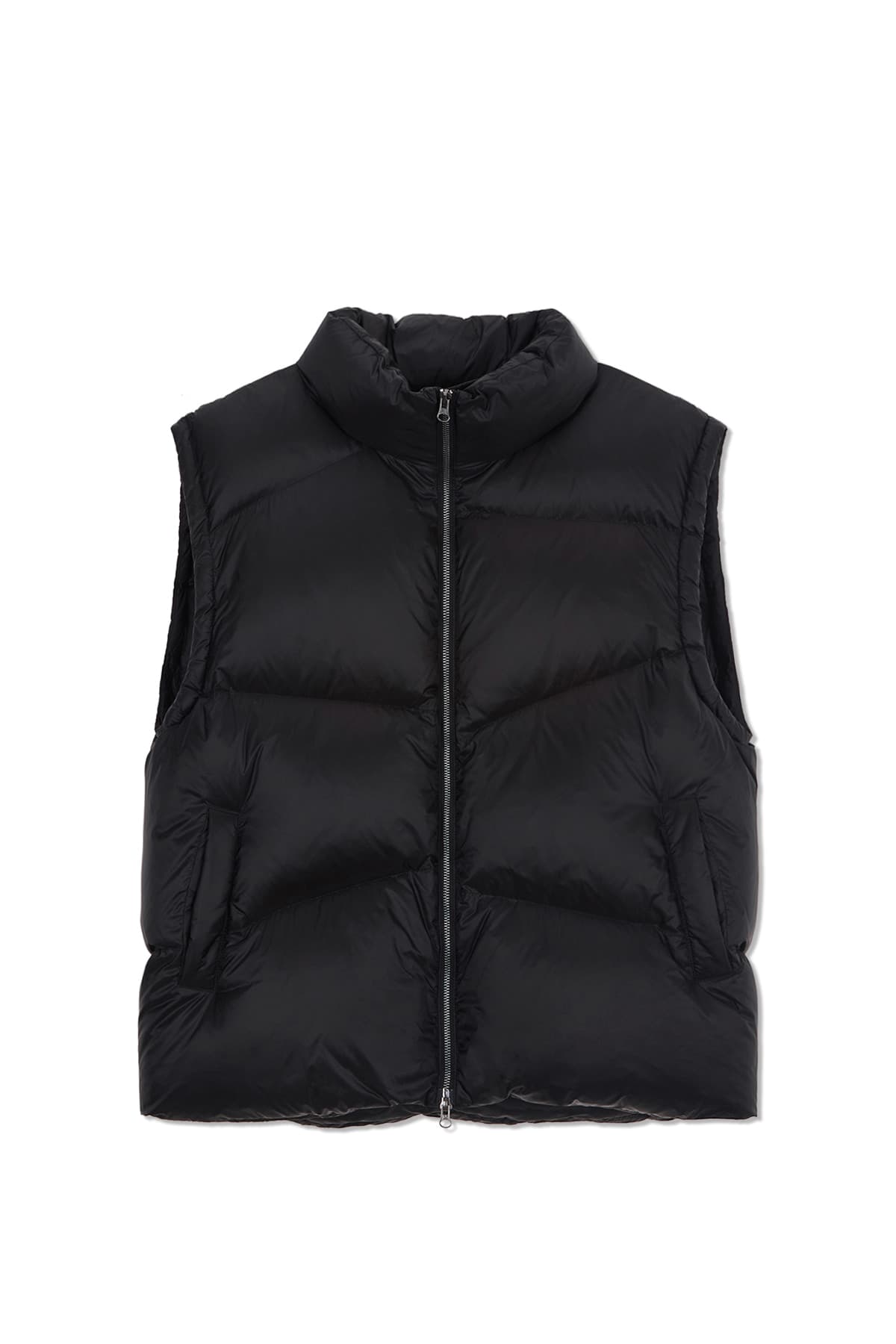 UNBALANCE QUILTED DOWN VEST FOR MEN IN BLACK