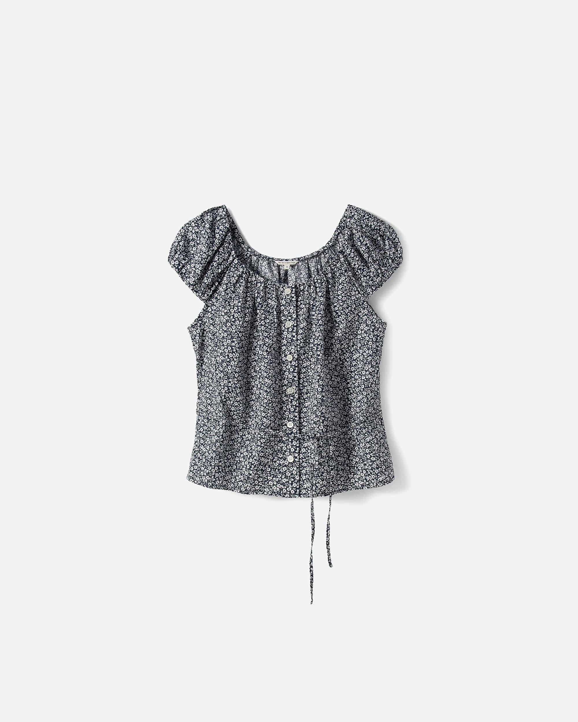 Lia Floral Puff Blouse