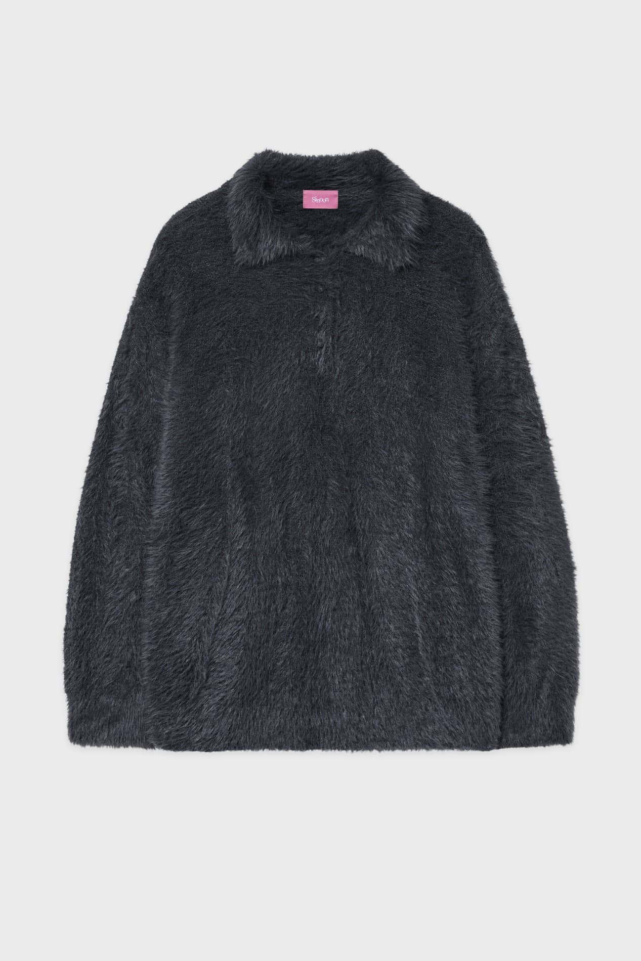 SN Hairy Button Pullover (Charcoal)