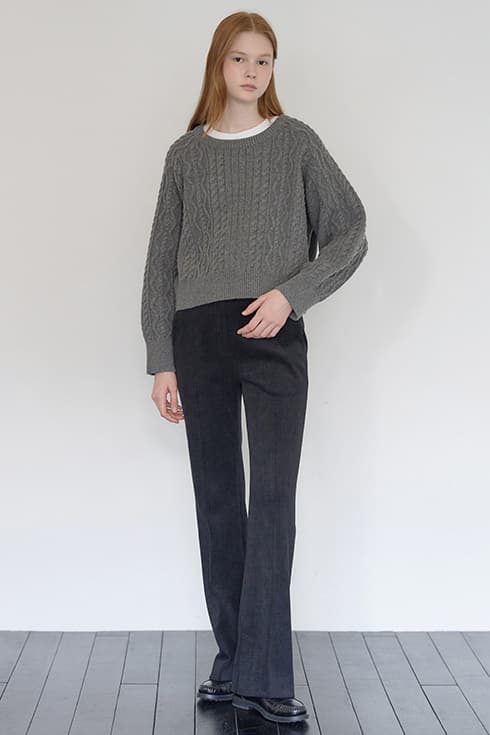 25WN semi-wide pants [BK]