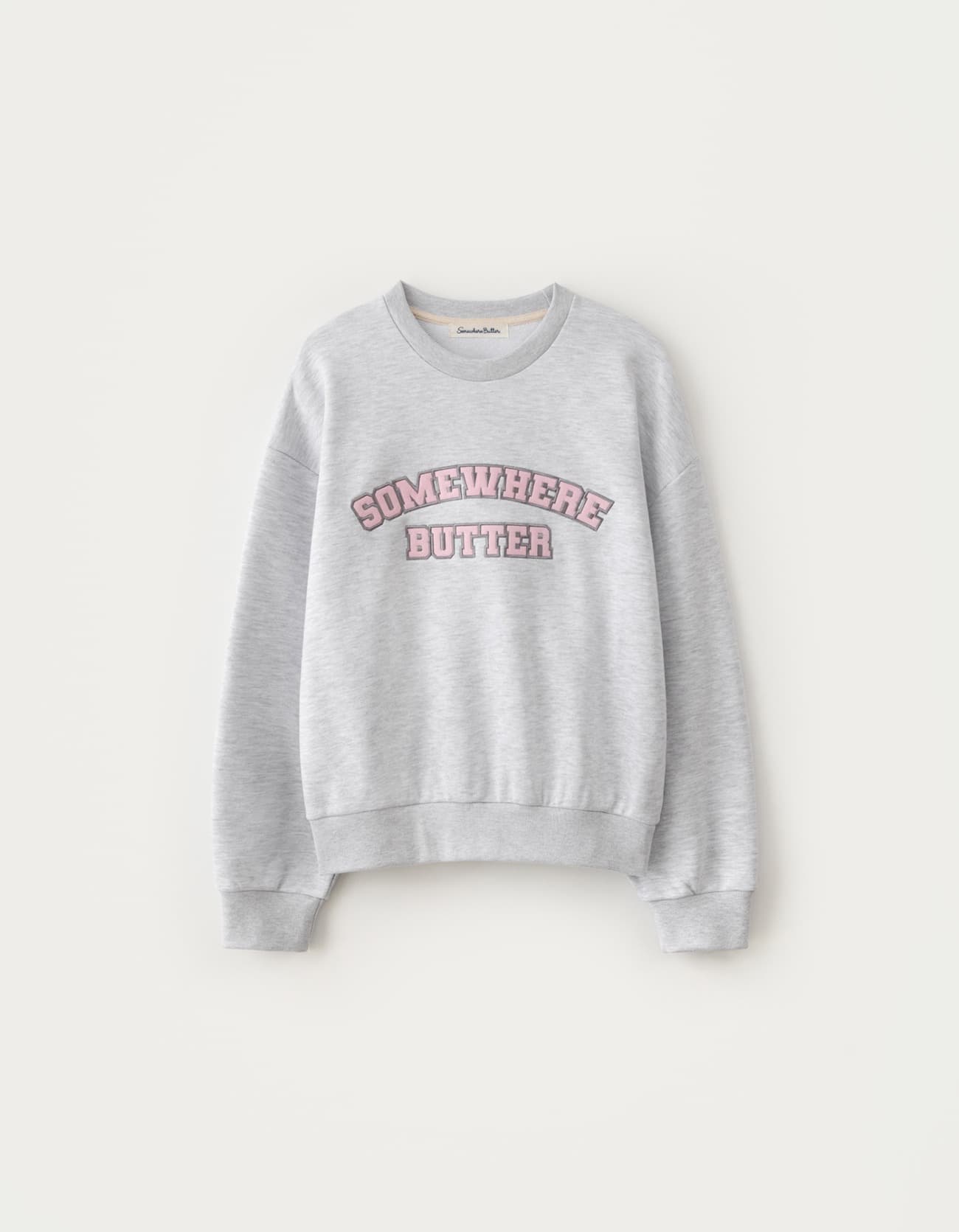 Square Logo Sweatshirt - White Melange