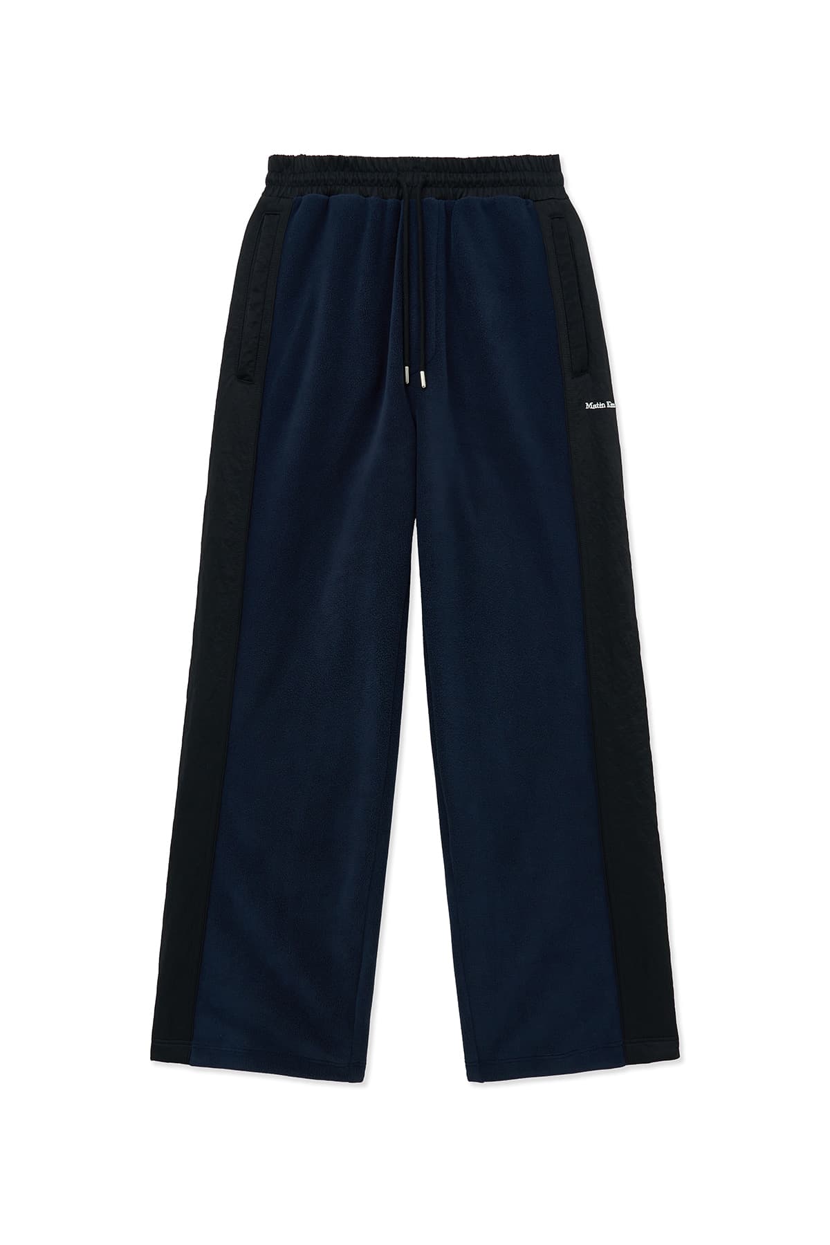 SHERPA FLEECE DRAWSTRING PANTS IN NAVY