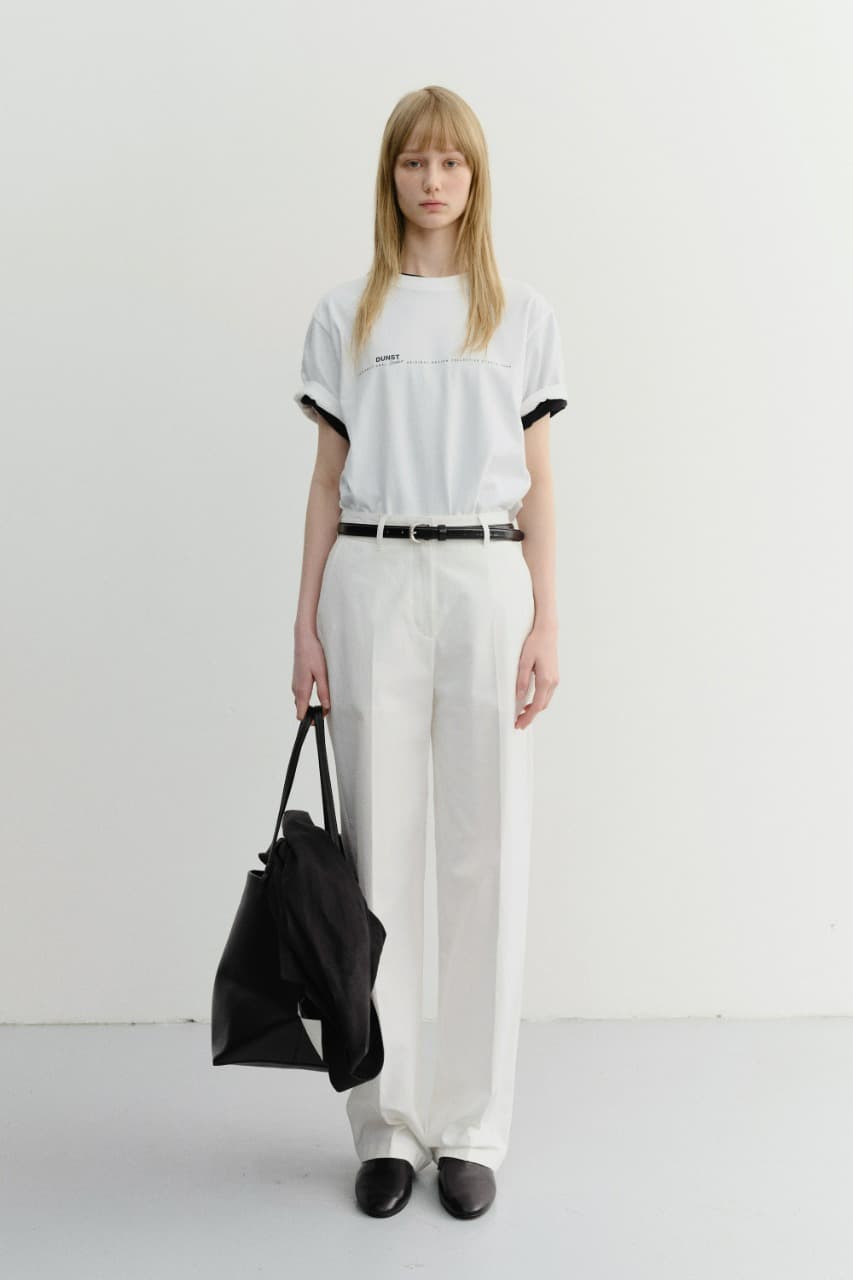 SUMMER STRAIGHT CHINO SLACKS WHITE_UDPA6B228WT