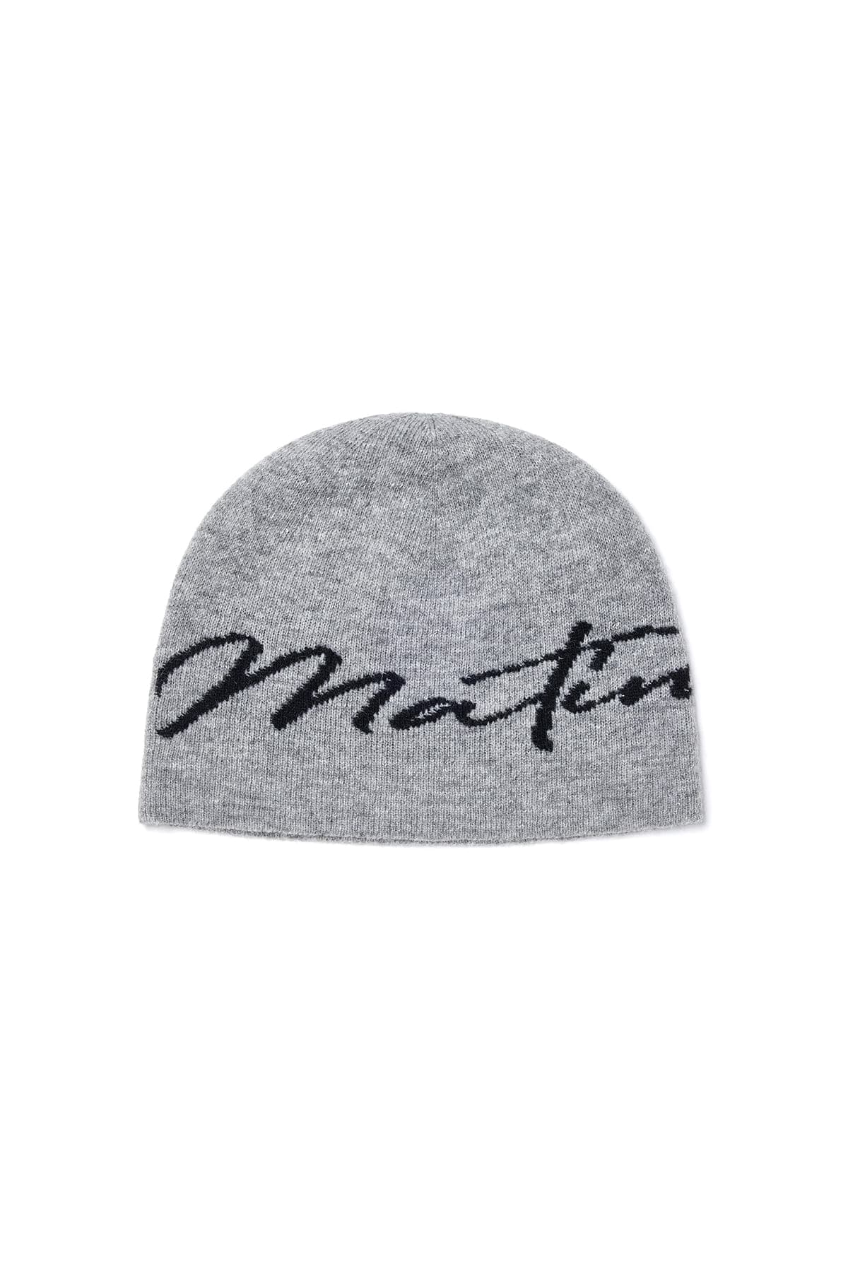 MATIN LOGO SCRIPT BEANIE IN GREY