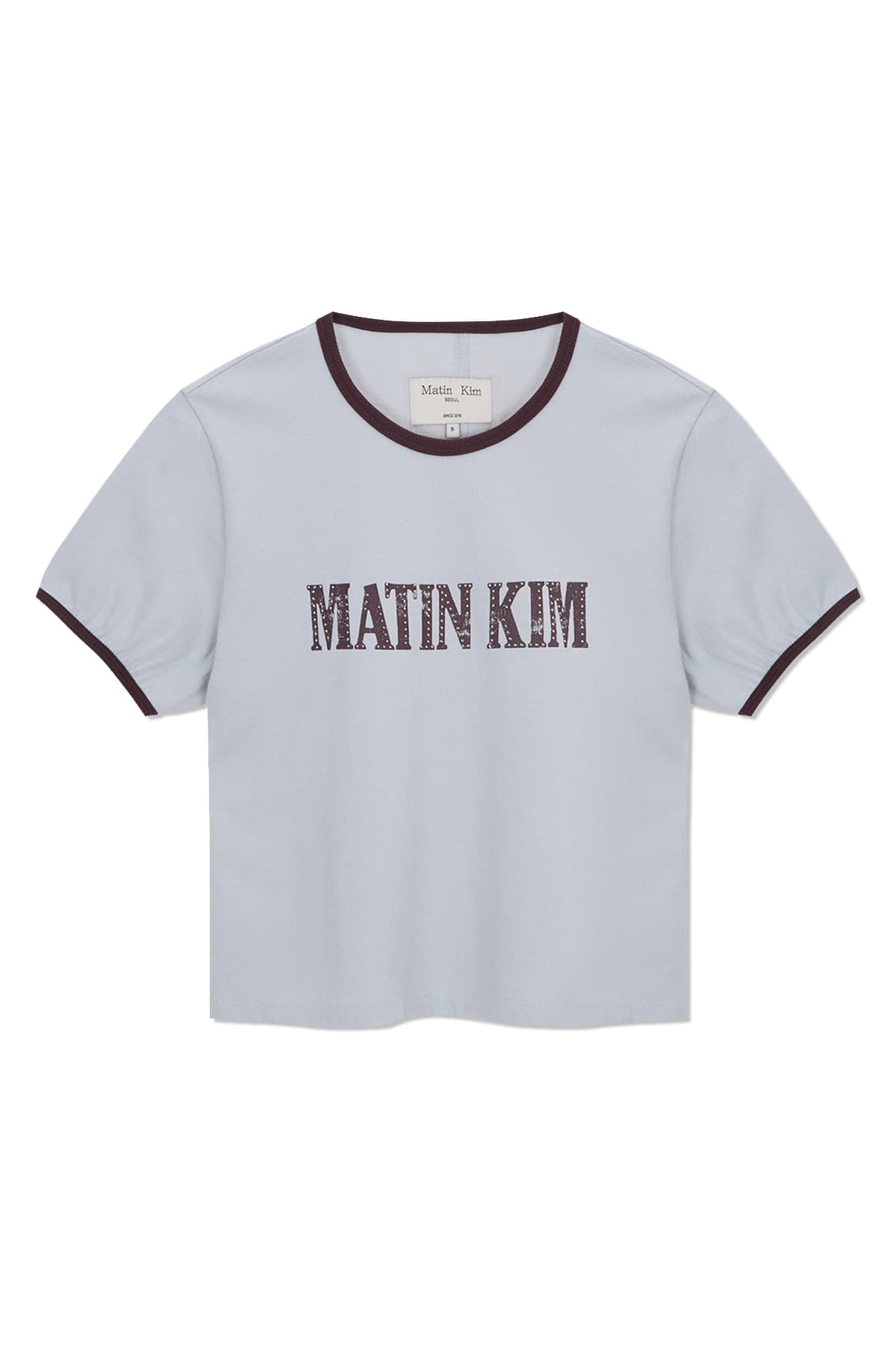 STUD LOGO RINGER TOP IN SMOKE BLUE
