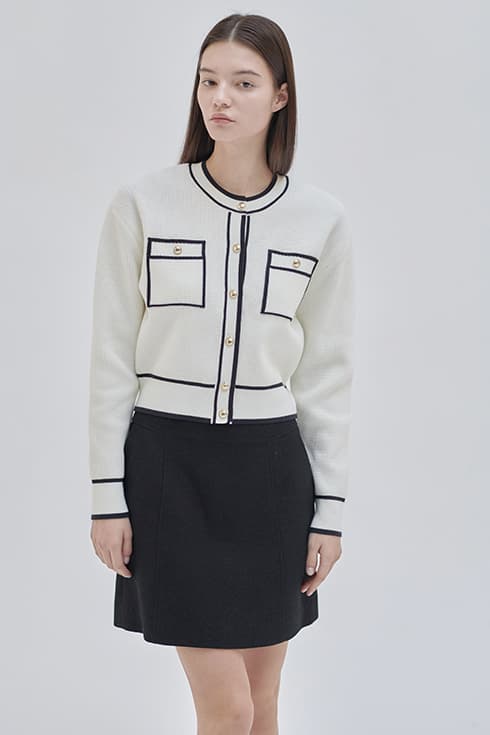 24SN tweed cardigan jacket [IV]