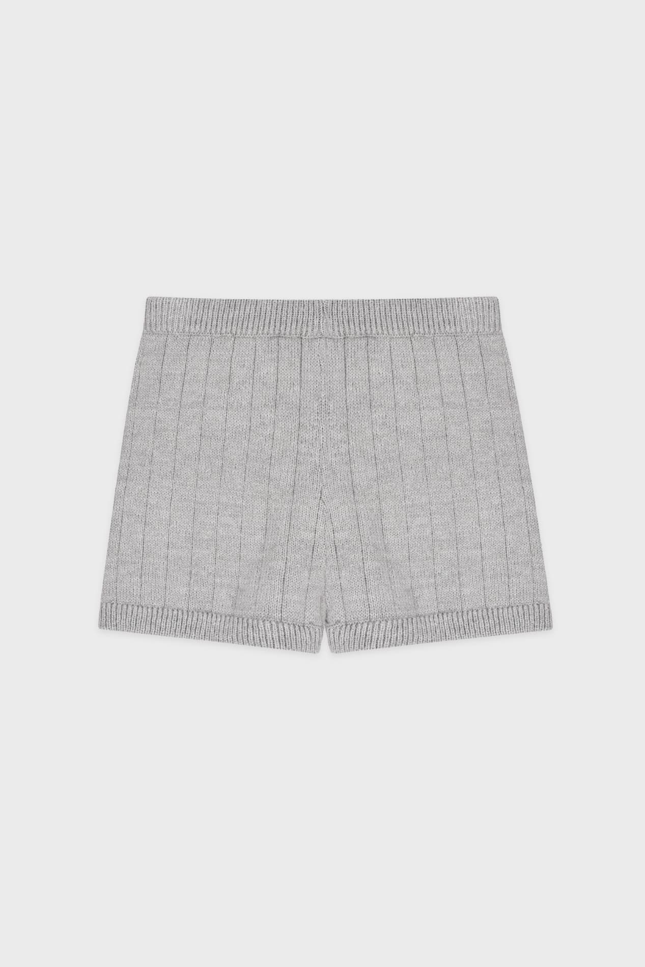 Basic Knit Shorts (Light Melange Grey)