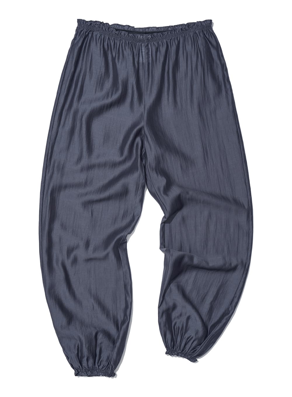 FRILL SHEER HAREM PANTS_CHARCOAL