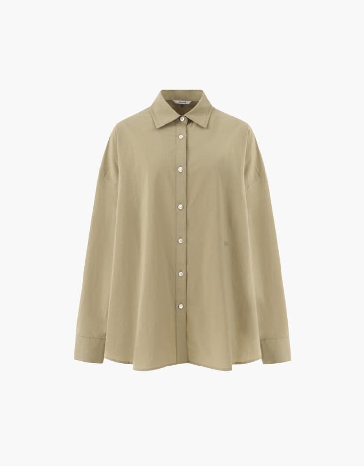 oversized shirts - dark beige