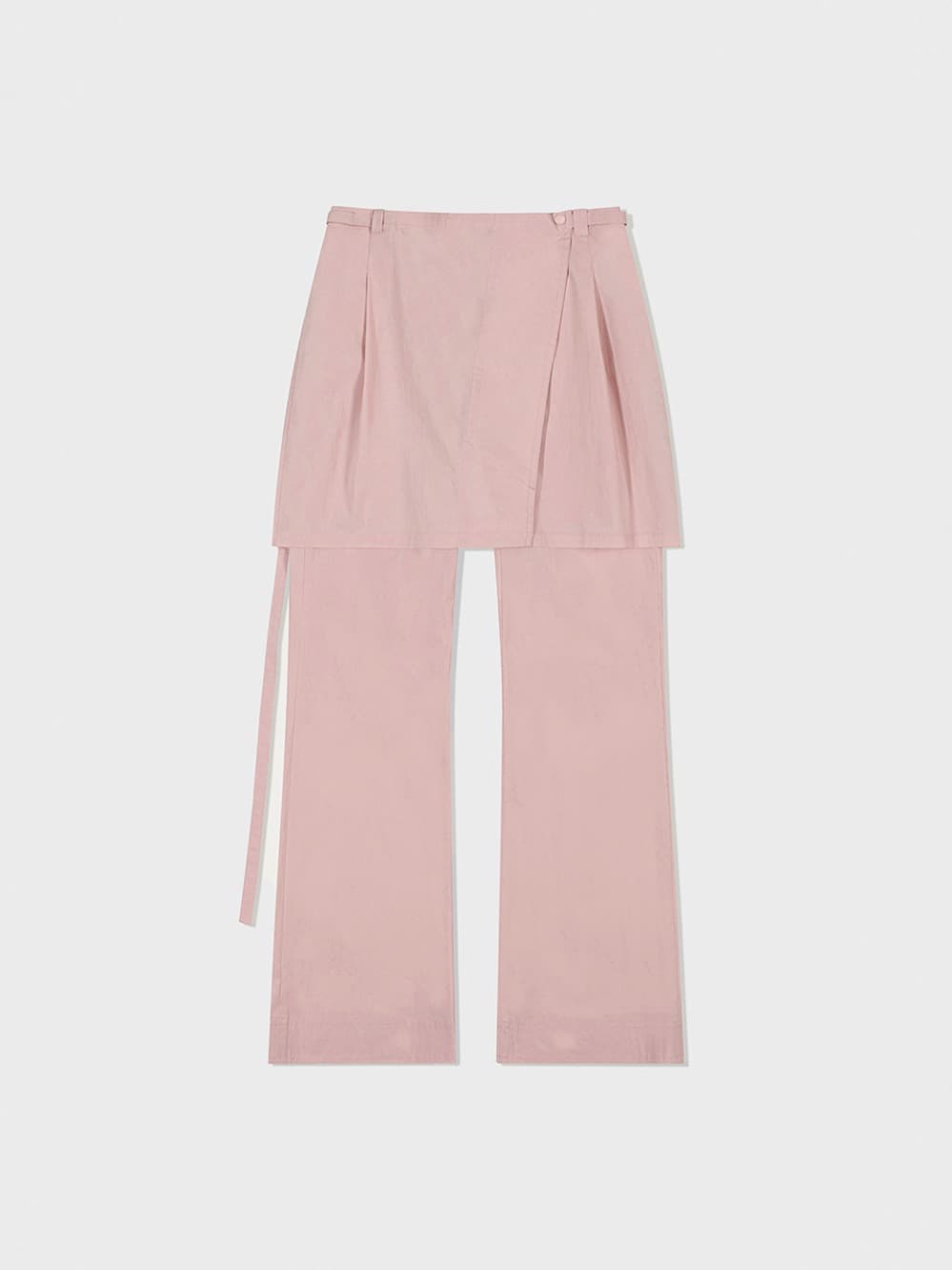 New Layered Wrap Skirt Pants_Light Pink