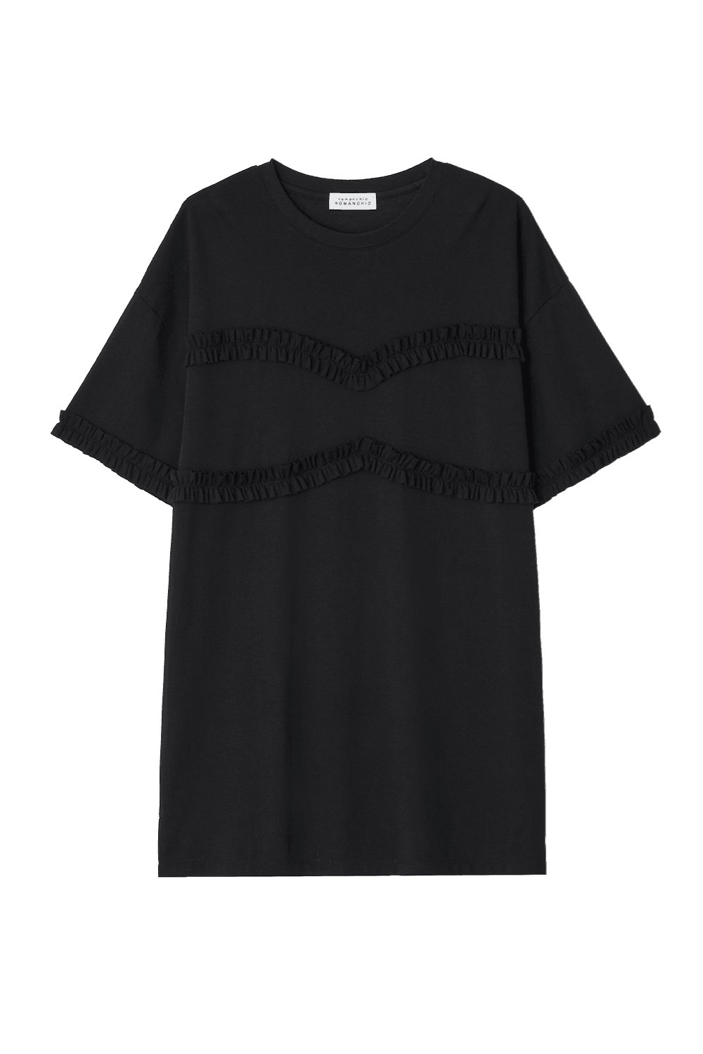 Wave Ruffle Dress (Black)