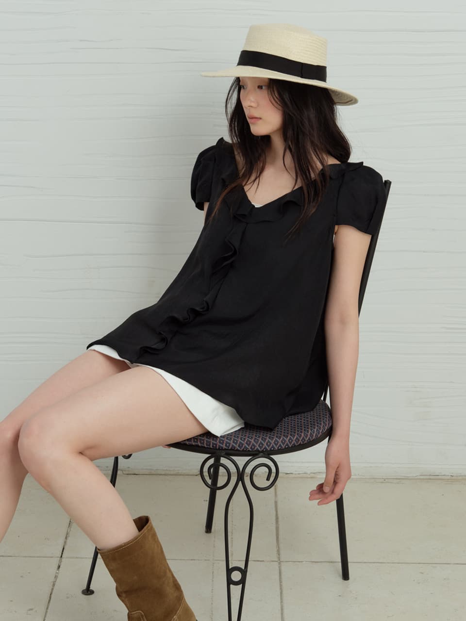 Petit Waving Blouse_2Color[6/2 예약배송]