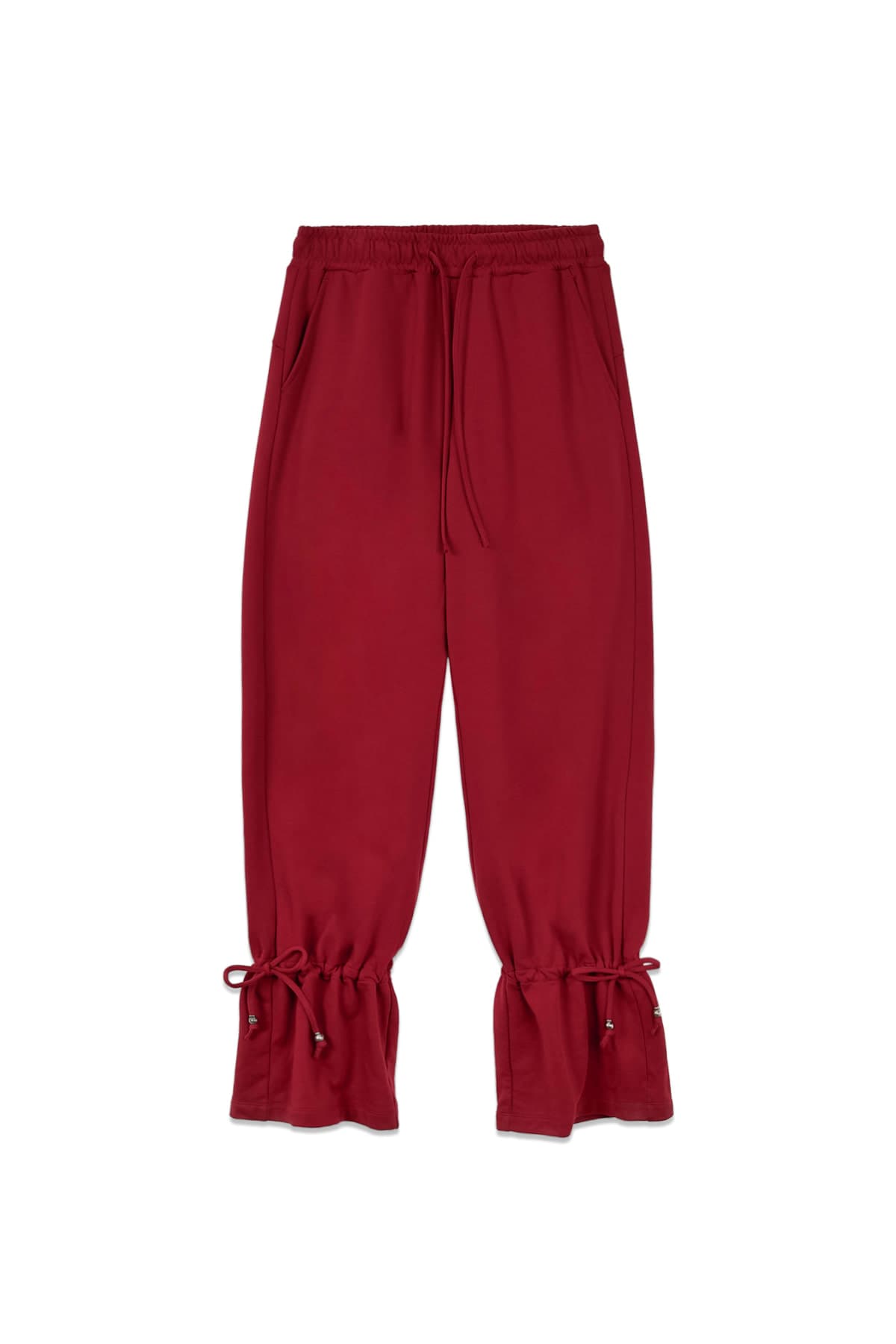 STRING DETAIL SWEATPANTS IN RED