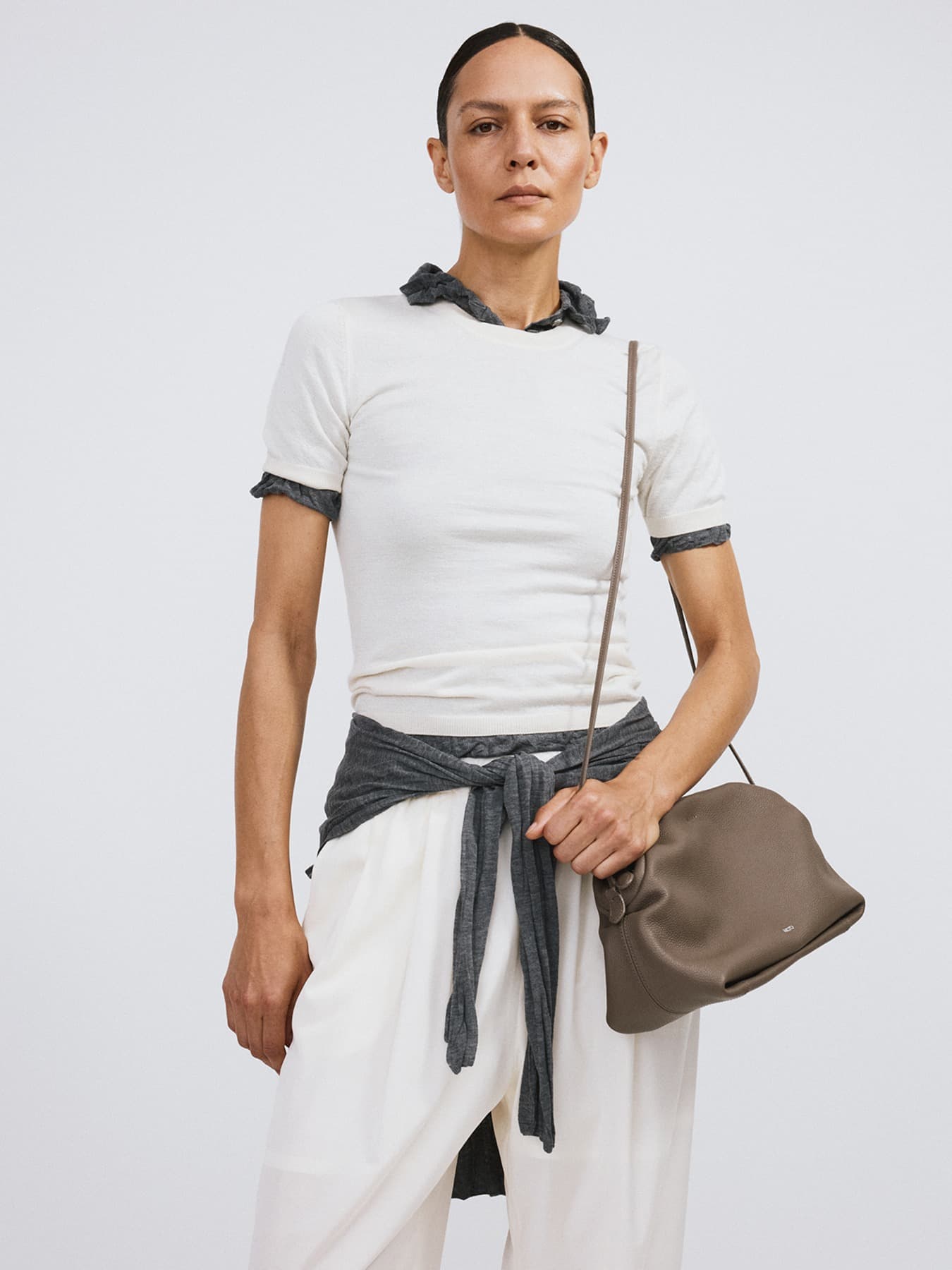 SILK-CASHMERE KNIT TOP (CREAM)