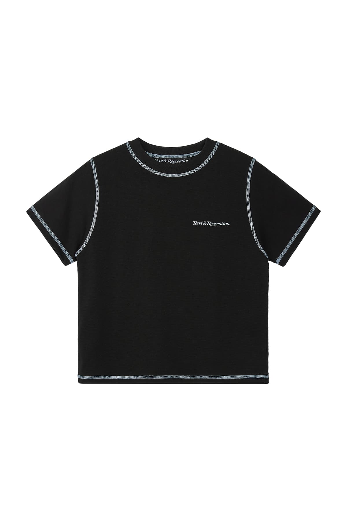 COLOR STITCH T-SHIRT - BLACK