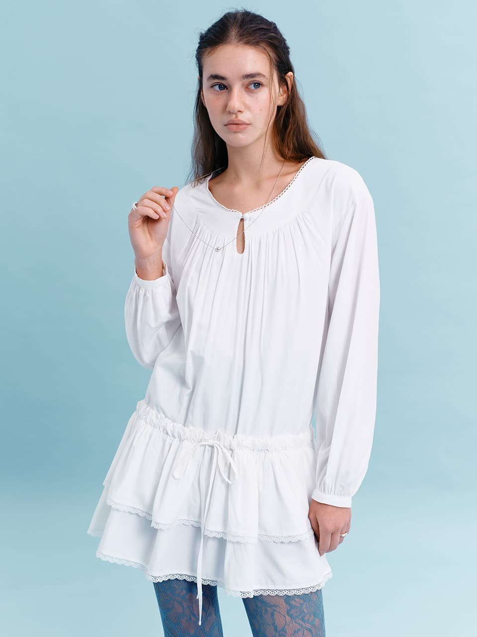 LACE CANCAN ONE-PIECE (WHITE)