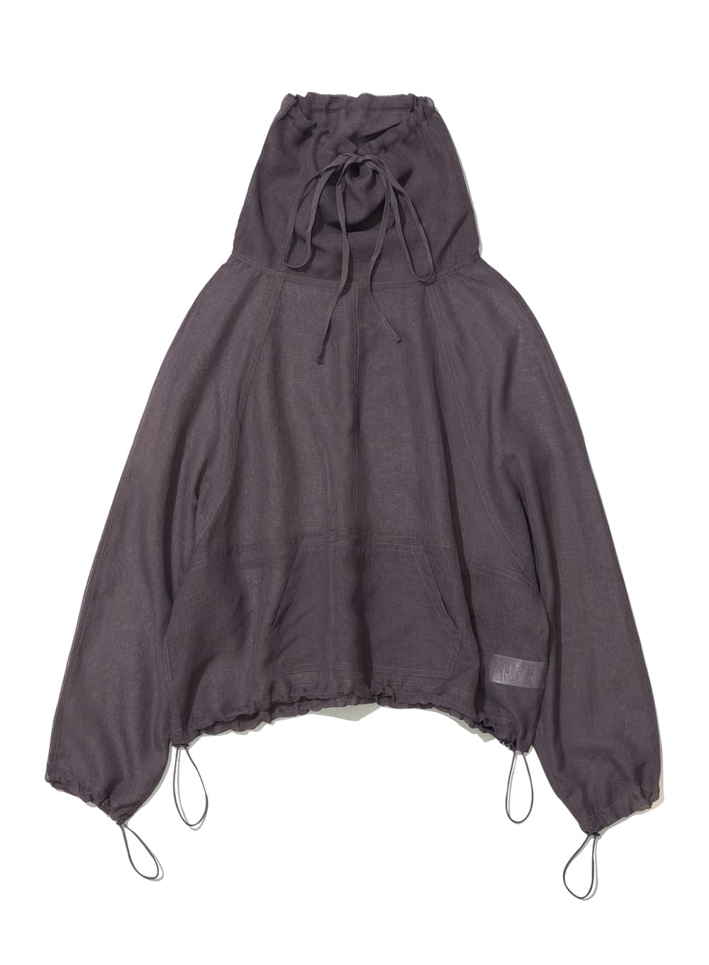 SHEER ANORAK CREWNECK_DEEP VIOLET