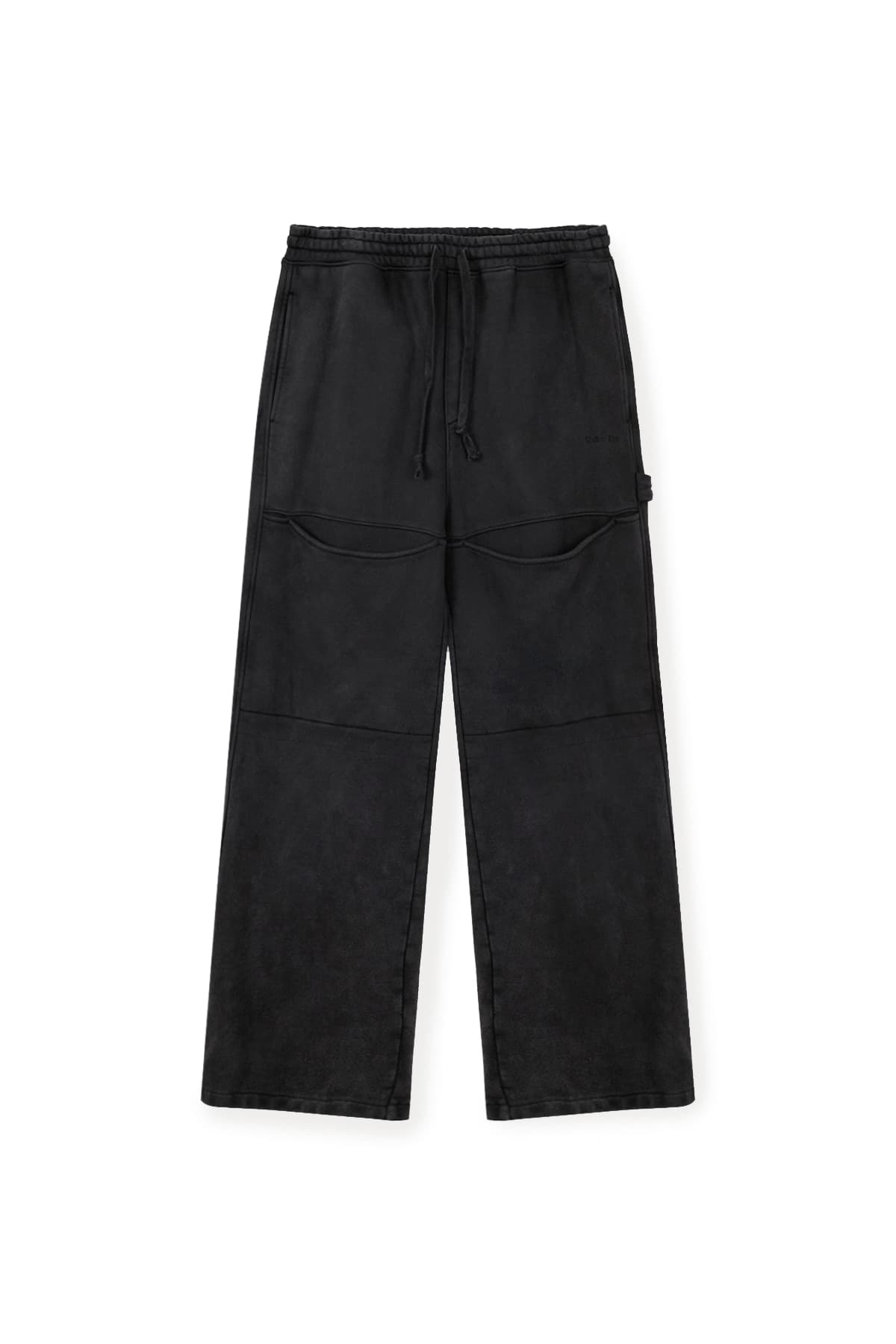 CUT OUT WASHED SWEATPANTS FOR MEN IN CHARCOAL