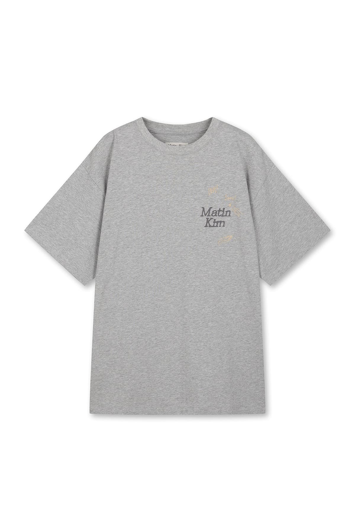 ANIMAL GRAFFITI GRAPHIC OVERSIZE TOP IN GREY