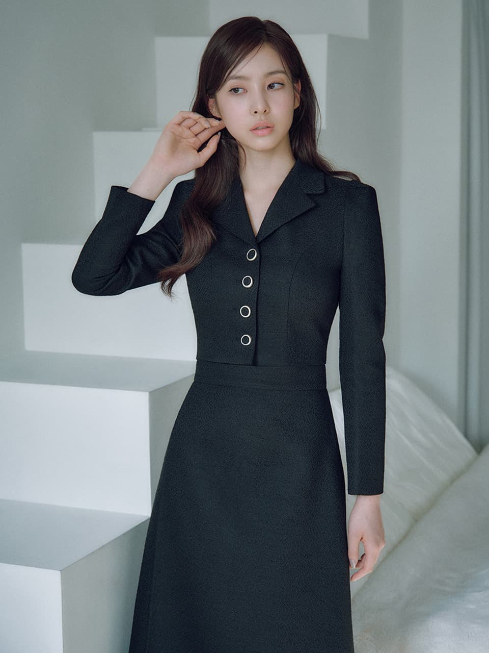 Svea crop jacket_Black