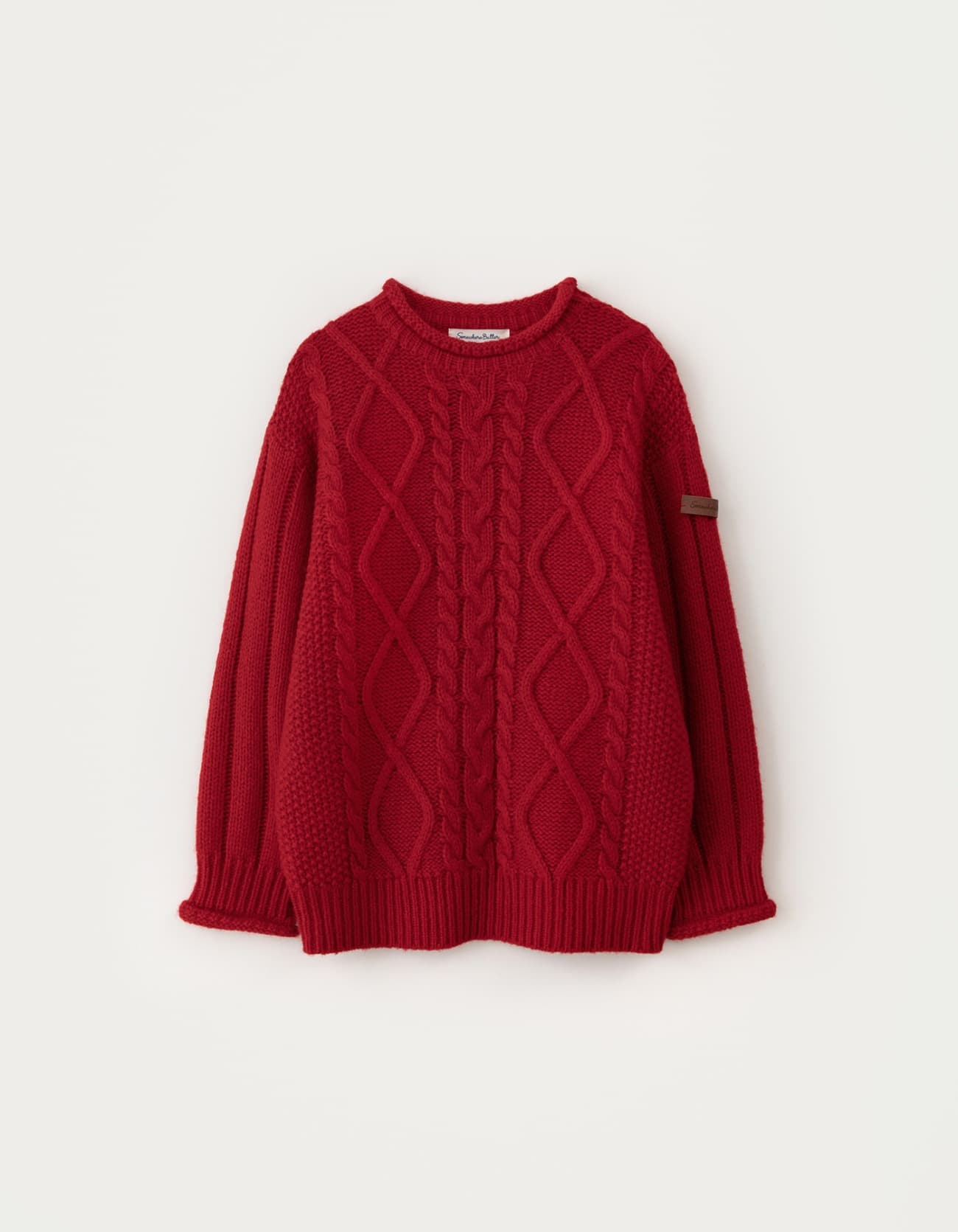 Bens Cable Wool Knit - Red