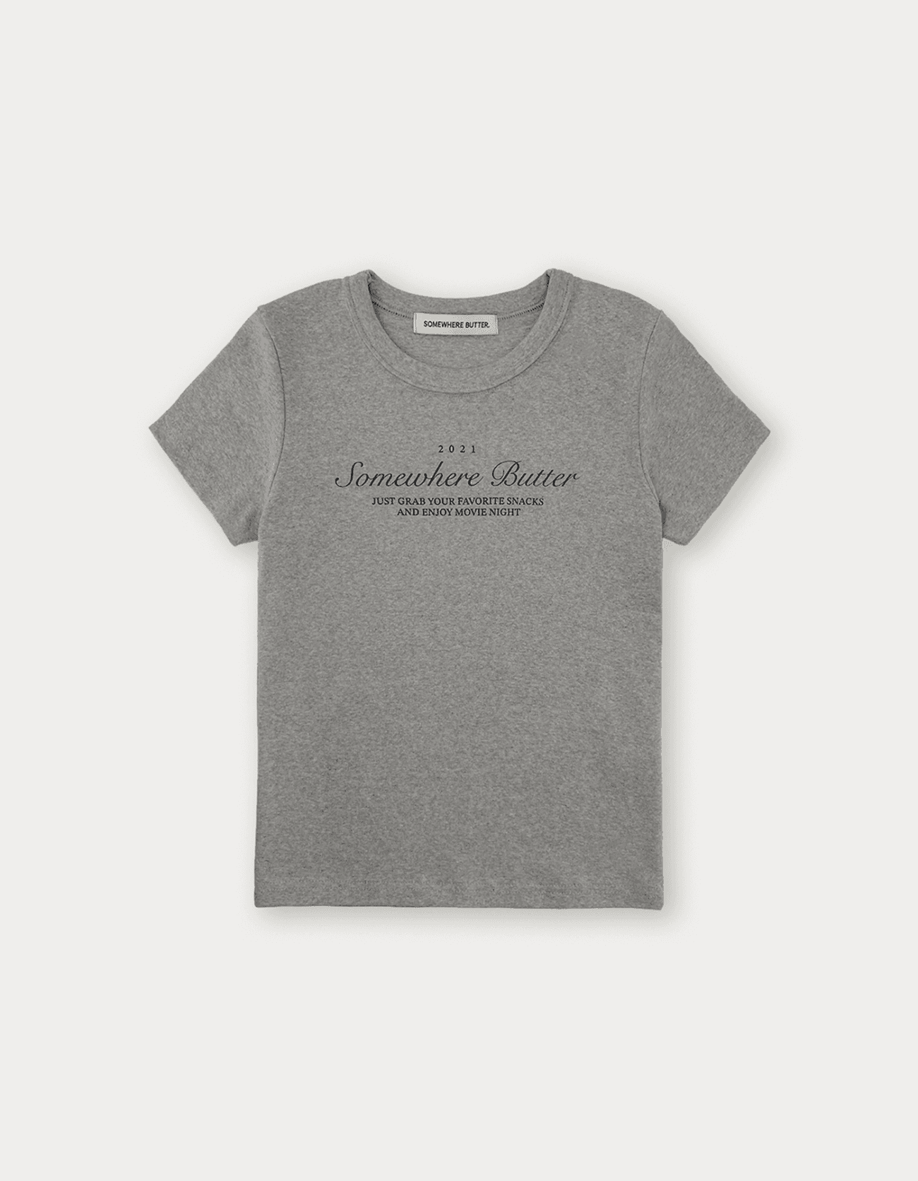 5.22 출고 Snack Logo Crop Top - Grey