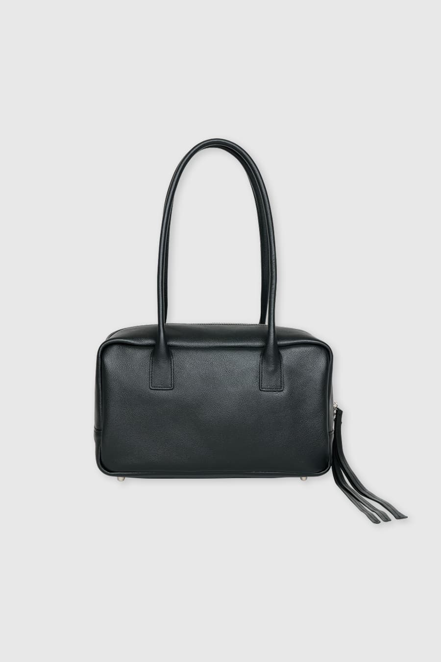 Leather Soft Square Bag (Black)