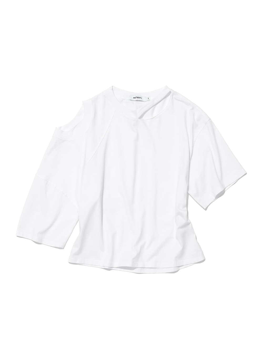 2WAY CUT-OUT DECONSTRUCTED TOP_WHITE