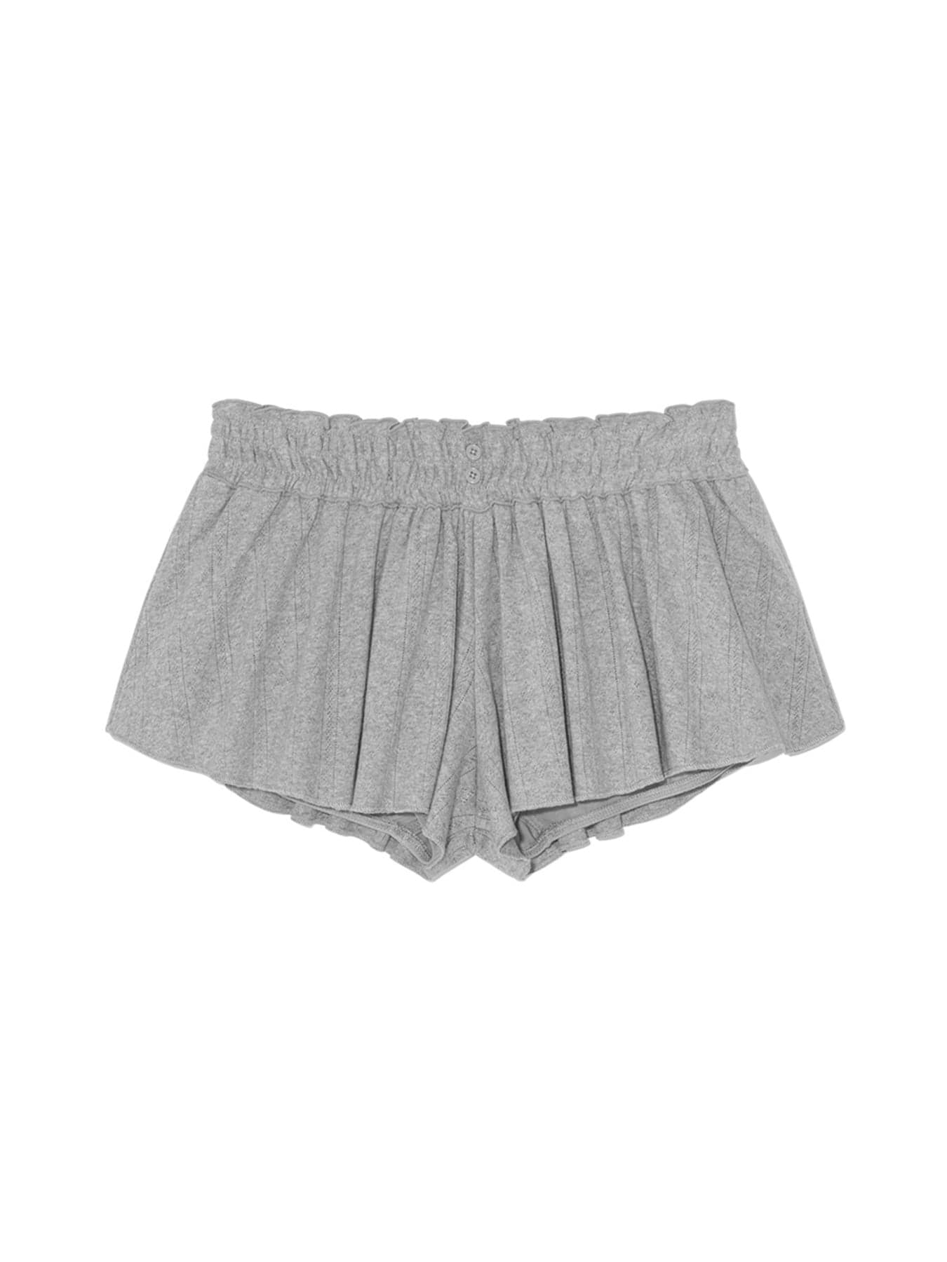 HONEY EYELET SHORTS (GRAY)