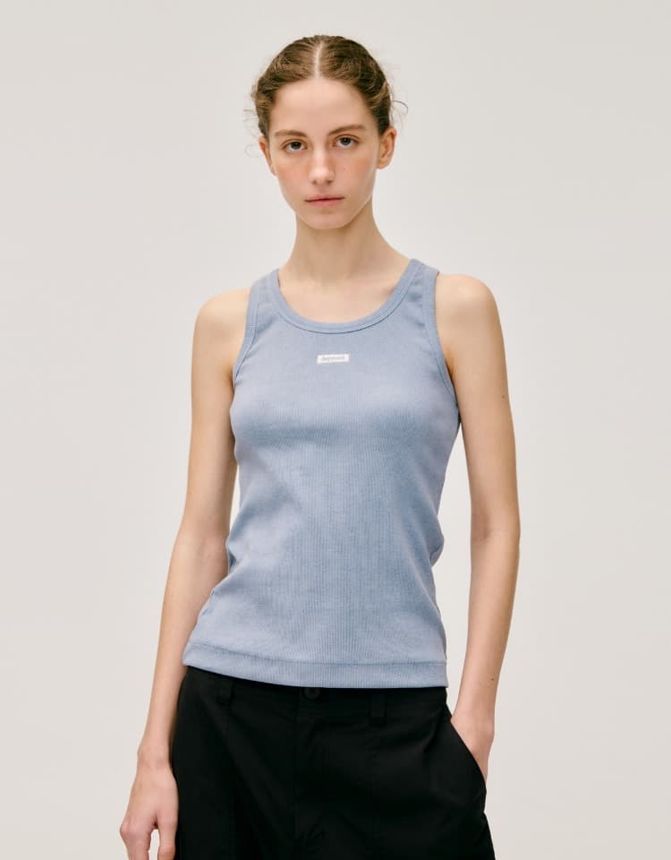 box logo sleeveless - blue
