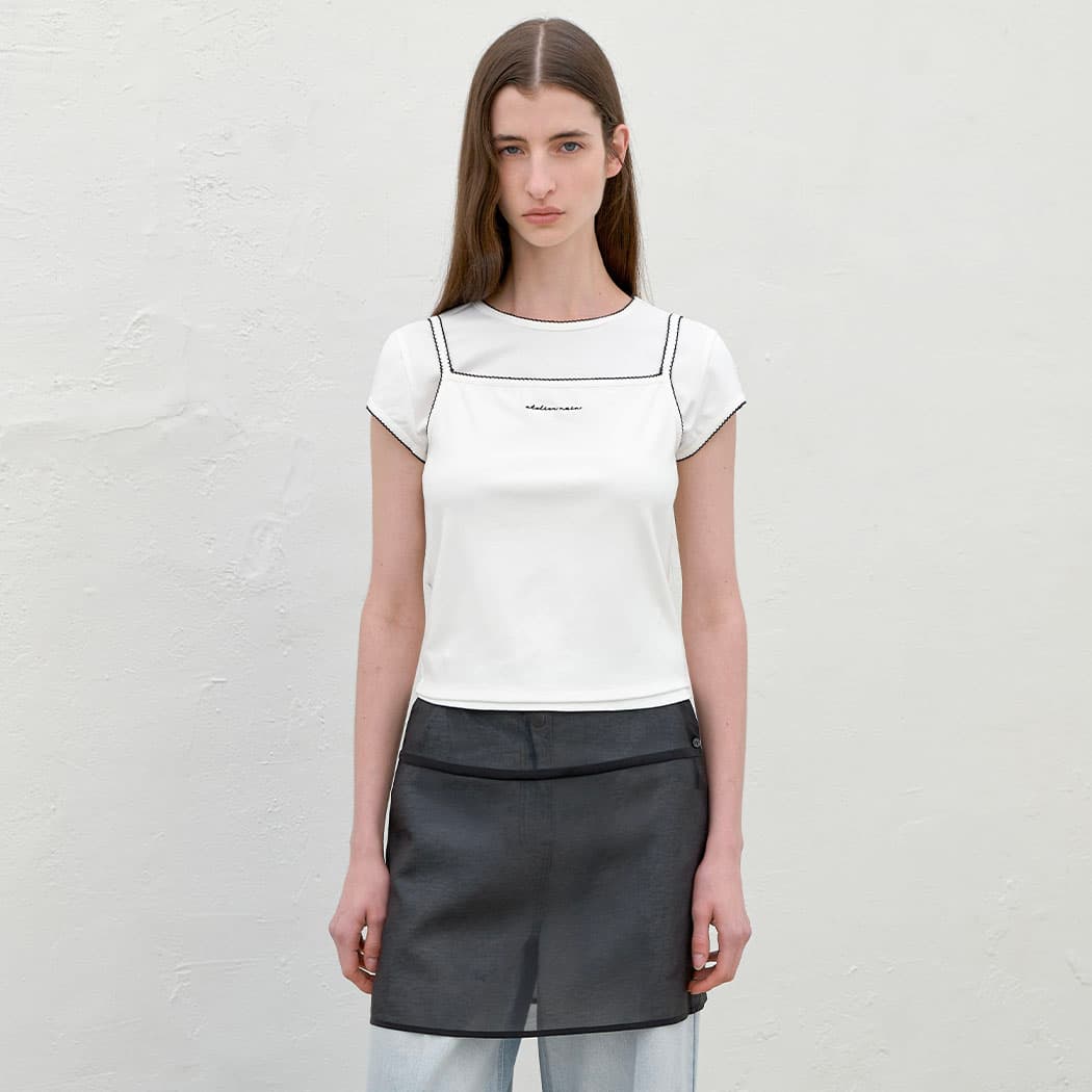 (T-7040)LAYLA PICOT STITCH SLEEVELESS