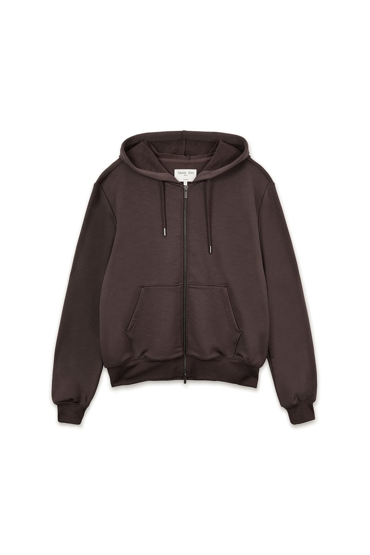 BACK LOGO GLITTER HOODY ZIP UP FOR WOMEN IN BROWN