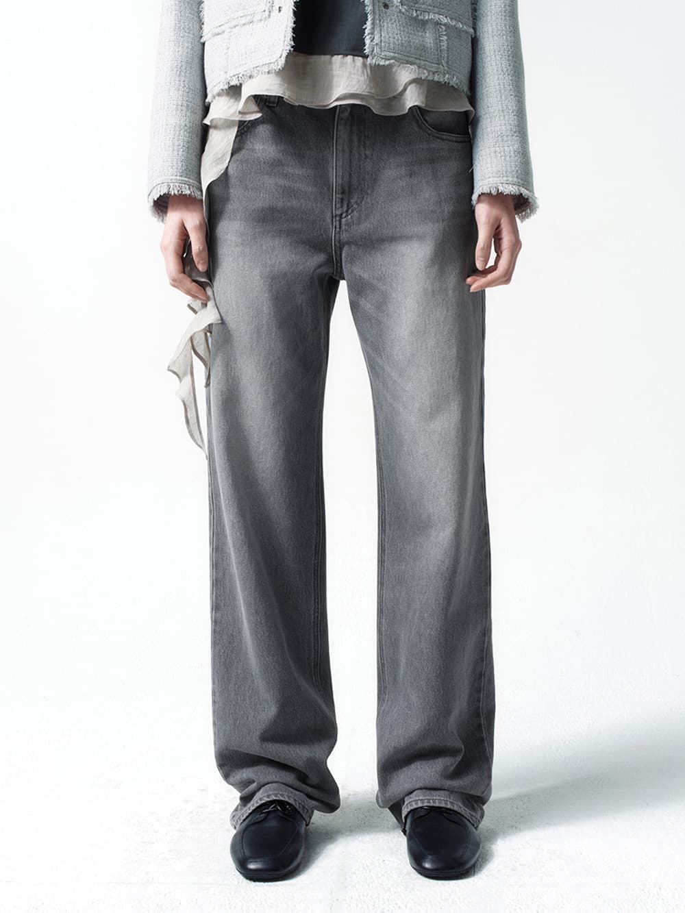 클래식 워시드 데님 LIGHT GREY